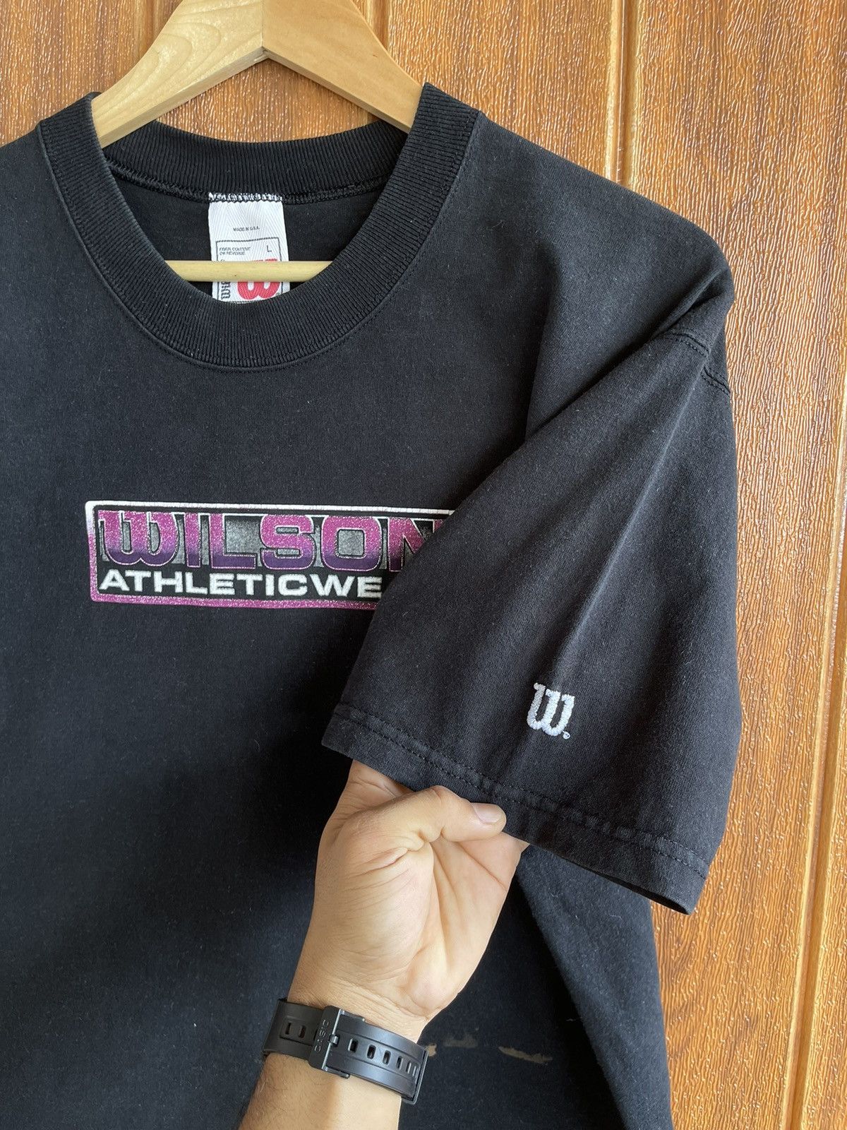 Vintage × Wilson Vintage’90s🔥WILSON ATHLETICWEAR🔥Big Logo Faded Tshirt Size US L / EU 52-54 / 3 - 3 Thumbnail