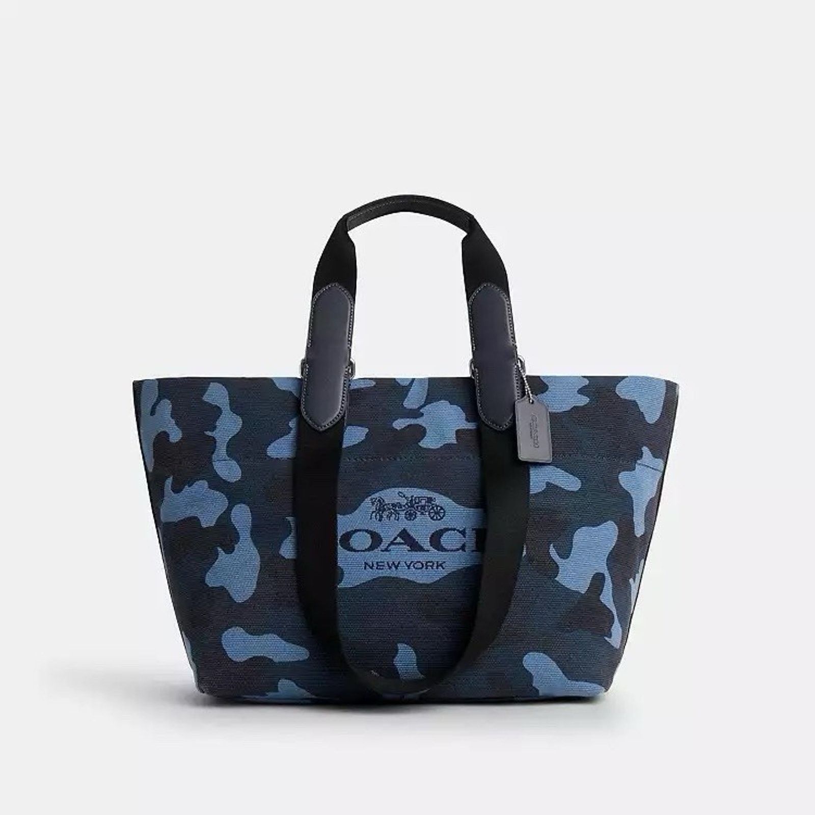 Coach NWT Coach MEN Small Tour Tote Bag Camo CDQ74 Silver/Blue Size ONE SIZE - 8 Thumbnail