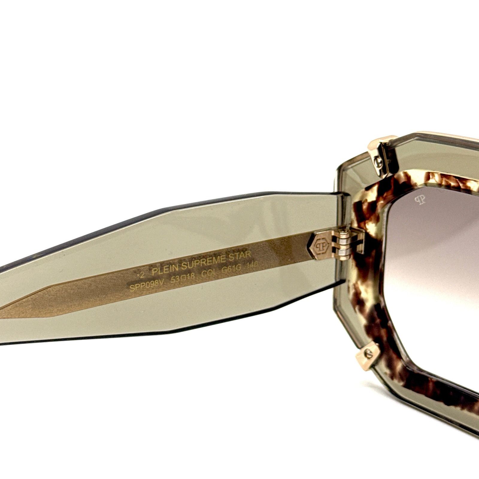 Philipp Plein New PHILIPP PLEIN Sunglasses Plein Supreme Star SPP098V G61G Size ONE SIZE - 10 Thumbnail