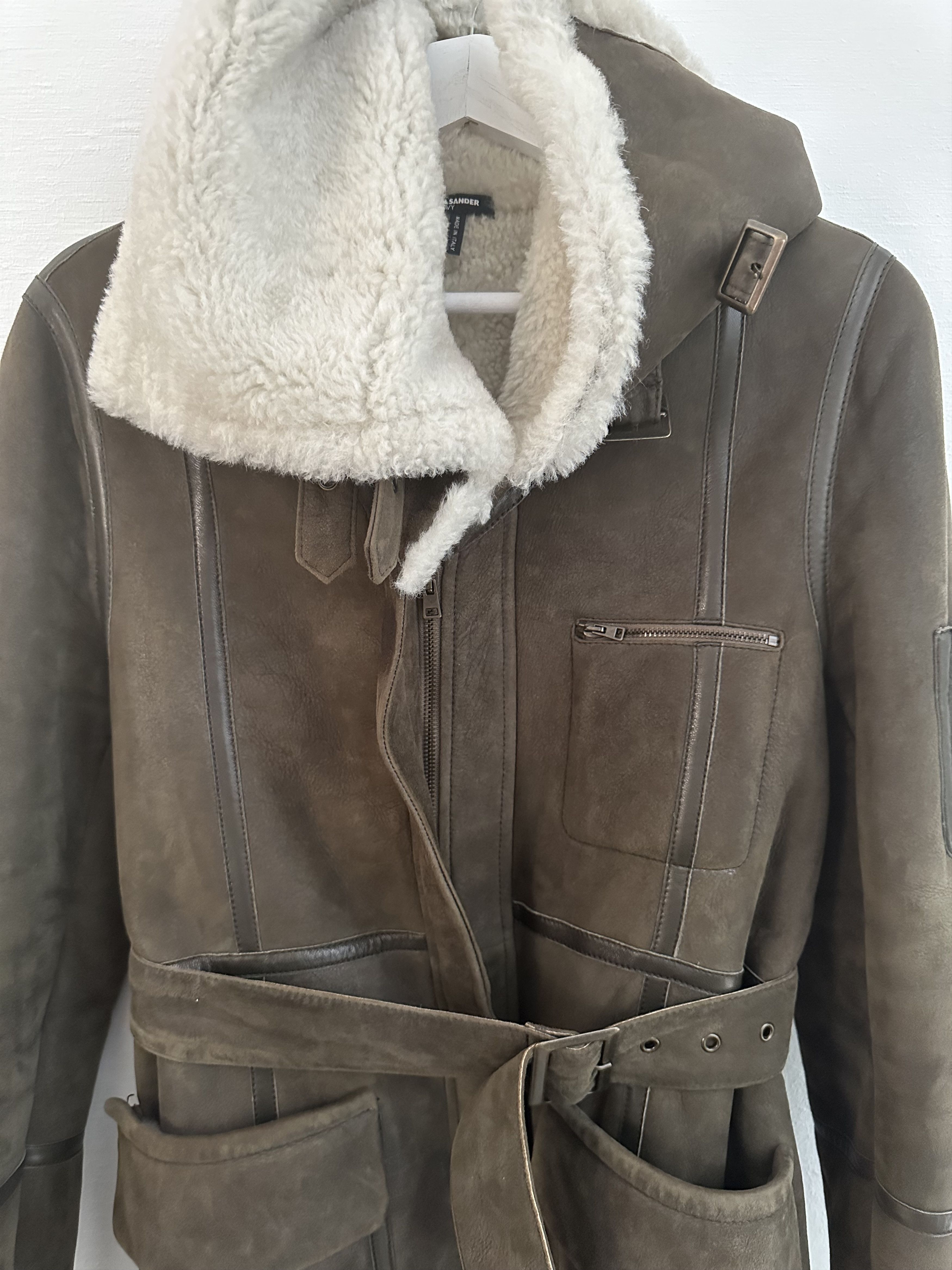 Jil Sander Jil Sander Navy Shearling Aviator olive Size S / US 4 / IT 40 - 13 Thumbnail
