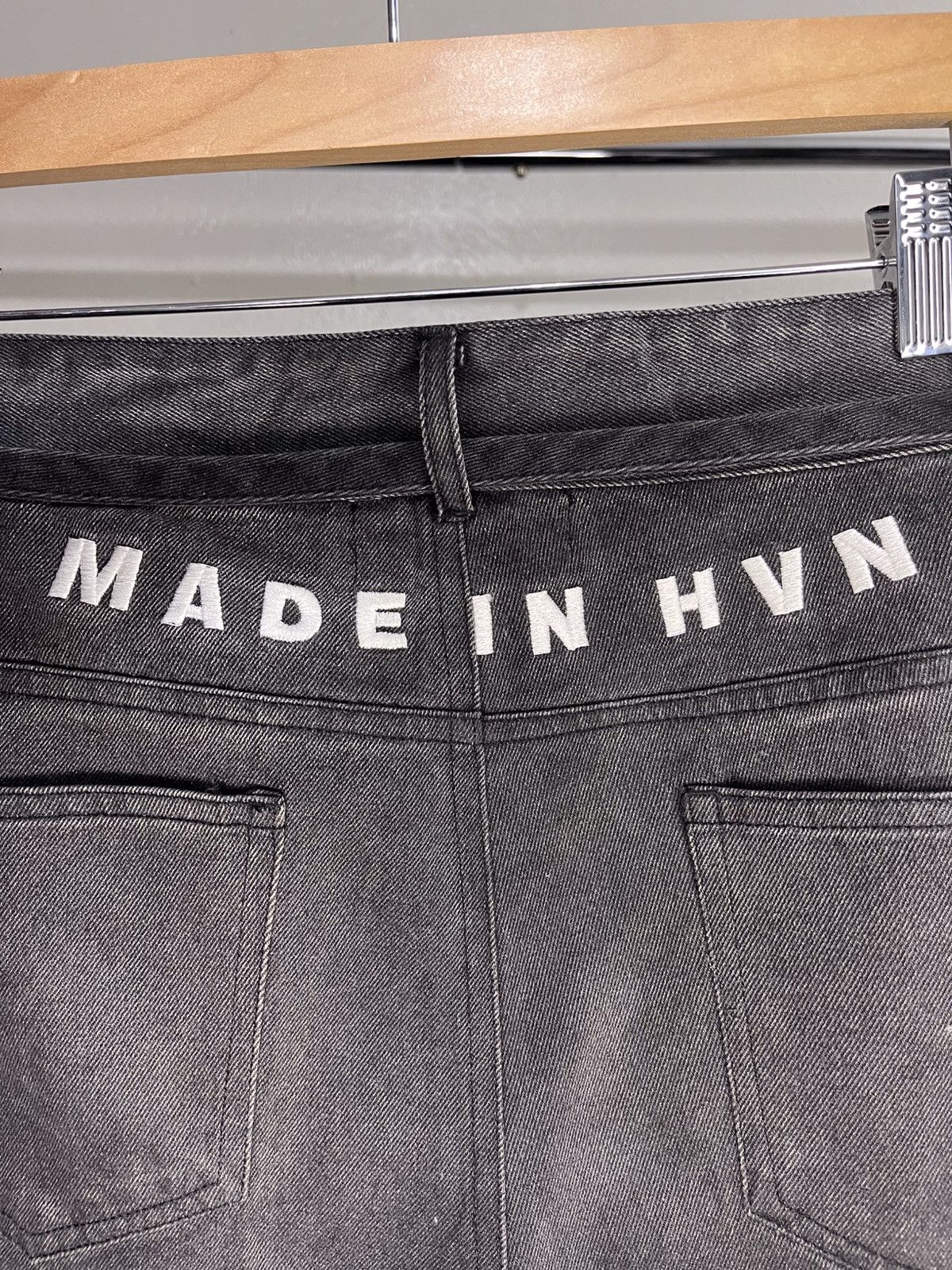 Other One of One Online Black Denim “HVN” shorts Size US 34 / EU 50 - 5 Thumbnail