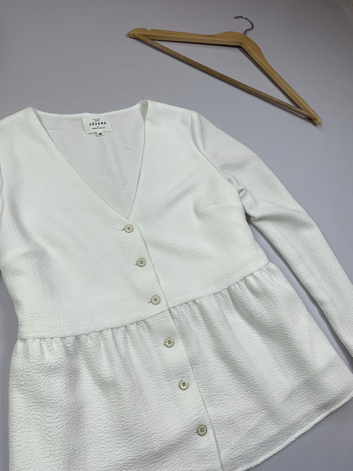 Sezane Sezane By Morgane Sezalory Womens Elsa Blouse Size 40 Size M / US 6-8 / IT 42-44 - 2 Thumbnail