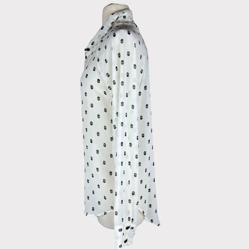 Nordstrom Fun & Flirt | Skull Printed Shirt | Medium NWT Size M / US 6-8 / IT 42-44 - 2 Thumbnail