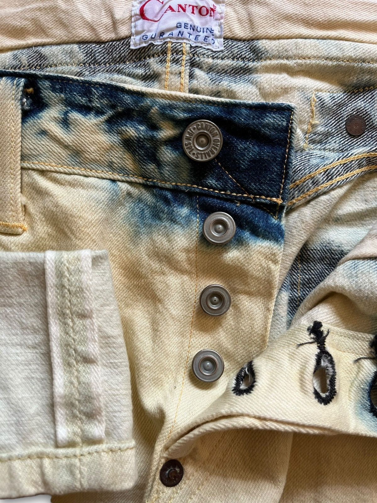 Japanese Brand Vintage Japanese Canton Overalls Buckle Back Selvedge Jeans Size US 30 / EU 46 - 4 Thumbnail