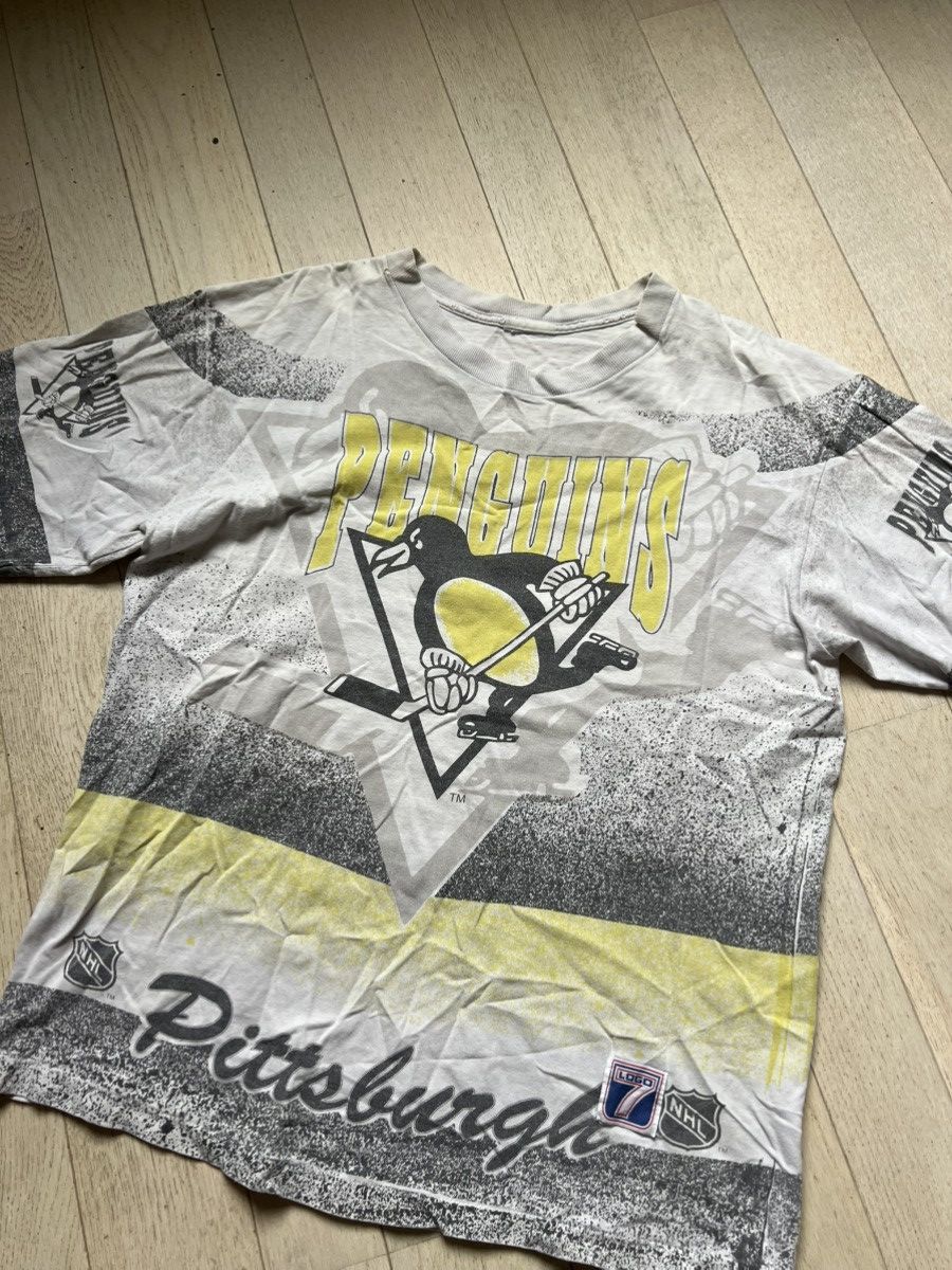 Logo 7 Vintage 90s nhl pittsburgh penguins all over print Size US M / EU 48-50 / 2 - 2 Thumbnail