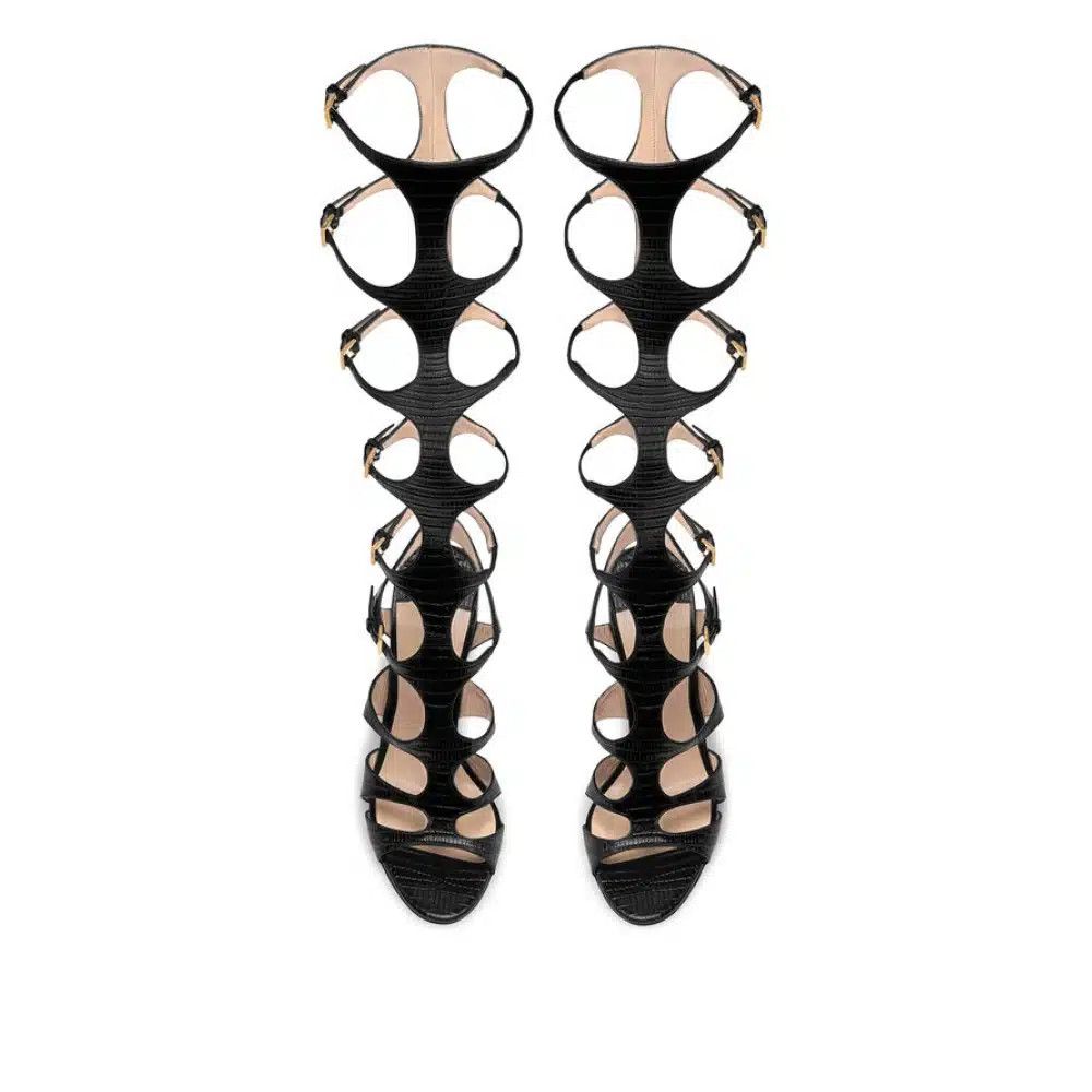 Tom Ford o1loc1c0526 W3588 Knee-High Sandals in Black Size US 6 / IT 36 - 2 Thumbnail