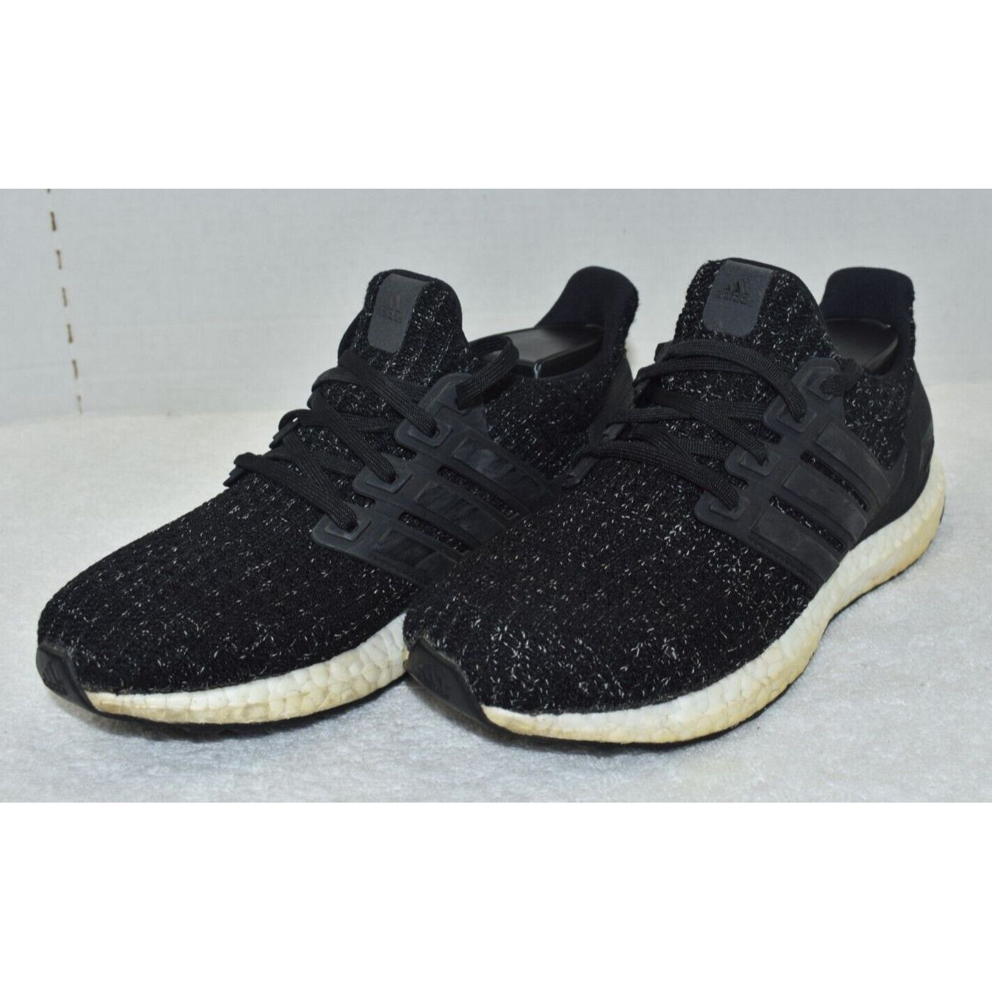 Adidas Adidas Mens UltraBoost 4.0 Running Core Black/White Speckle Size US 5 / EU 37 - 1 Thumbnail