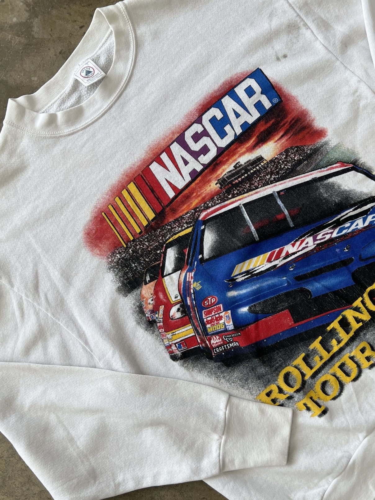 NASCAR × Vintage Vintage 1998 NASCAR Rolling On Tour Winston Crewneck Large Size US L / EU 52-54 / 3 - 1 Thumbnail