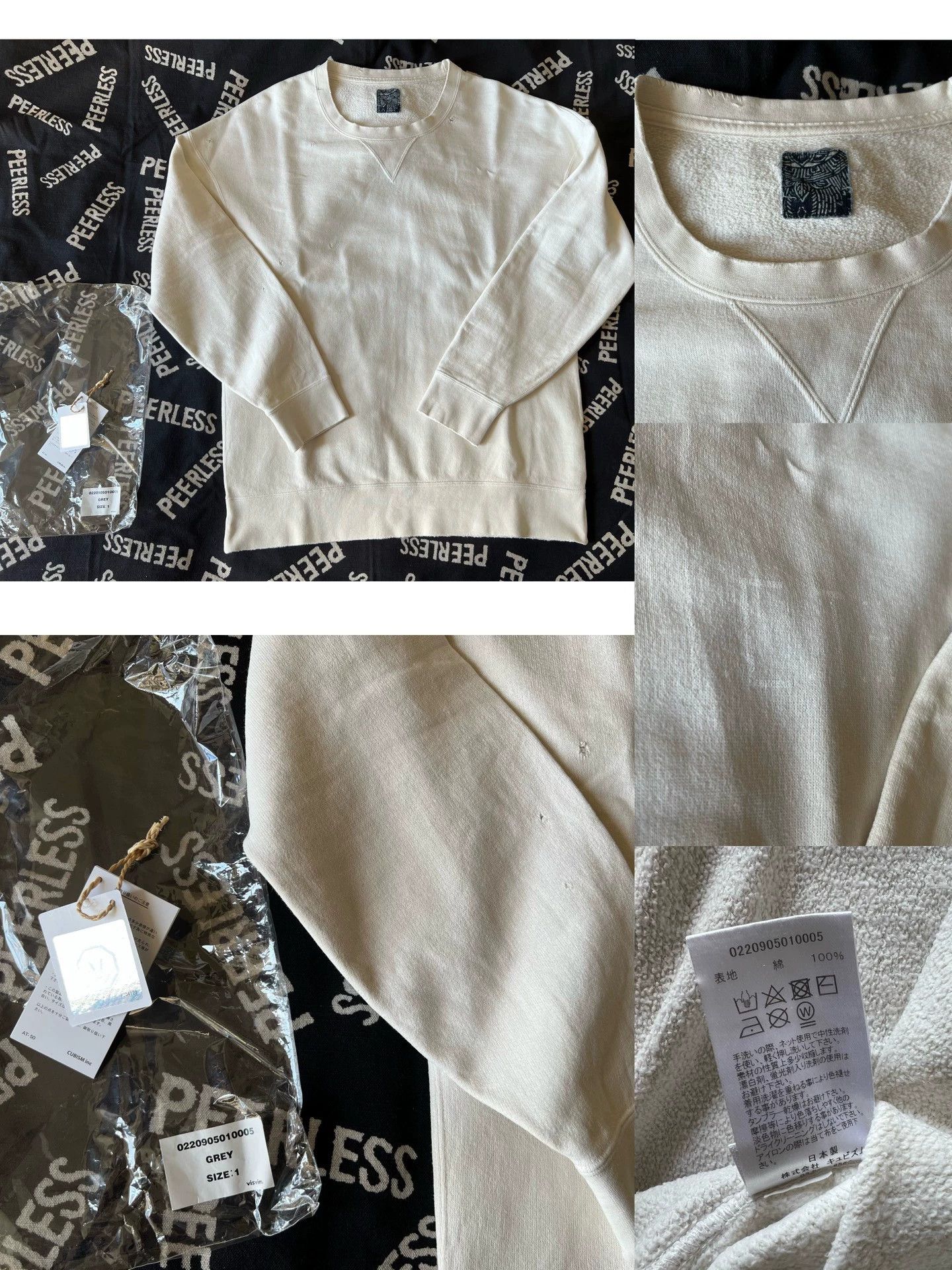 Visvim Visvim ICT Jumbo Crew 3/4 Crash | Grailed