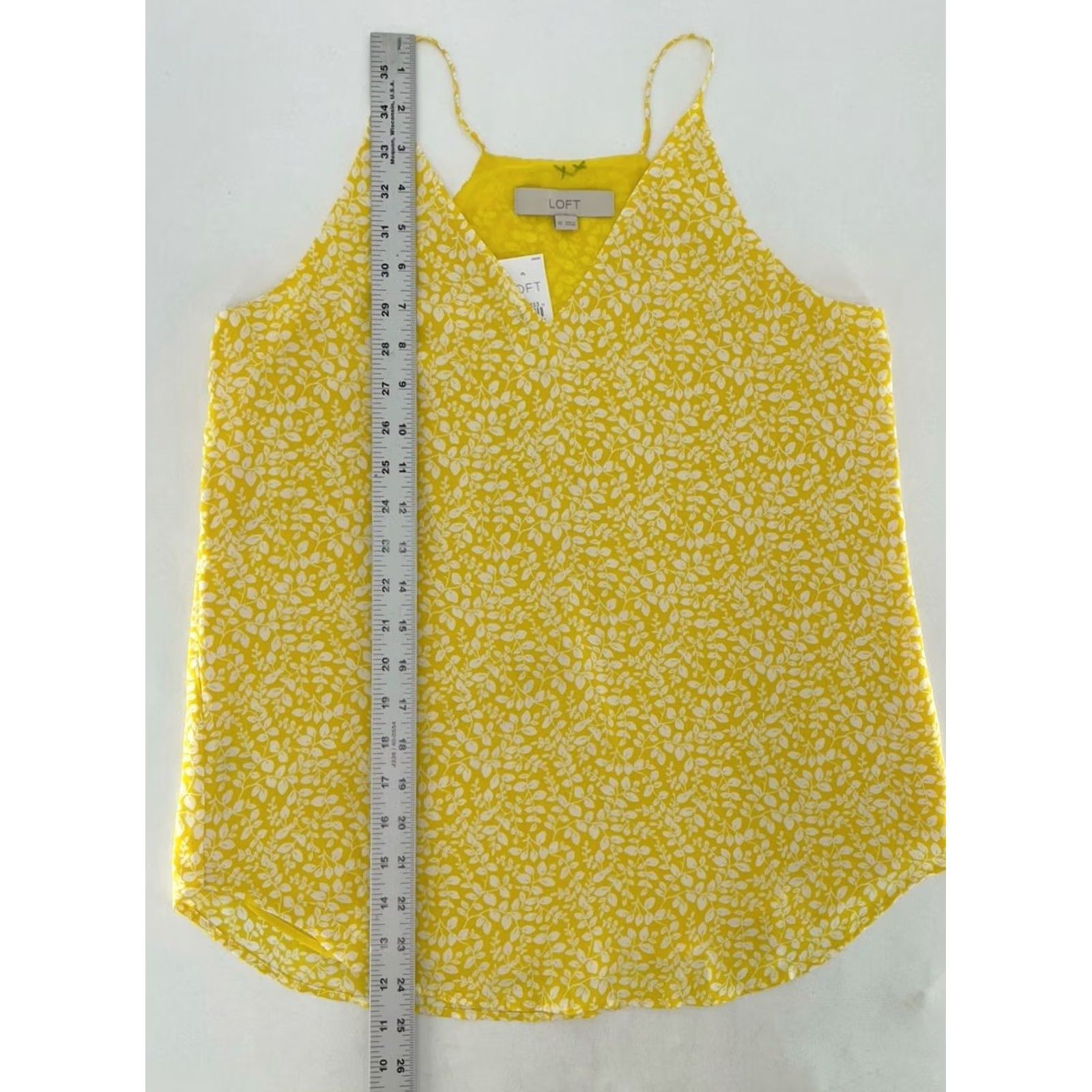 Loft LOFT Yellow Floral Chiffon Strappy Sleeveless Blouse Boho Women's Sz XS Size XS / US 0-2 / IT 36-38 - 8 Thumbnail