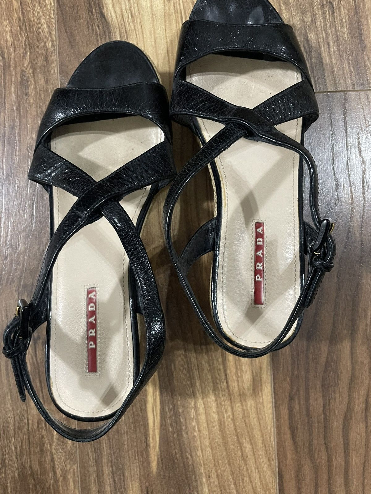 Prada Prada Wedge Platform Cork Sandal Size US 7.5 / IT 37.5 - 2 Thumbnail
