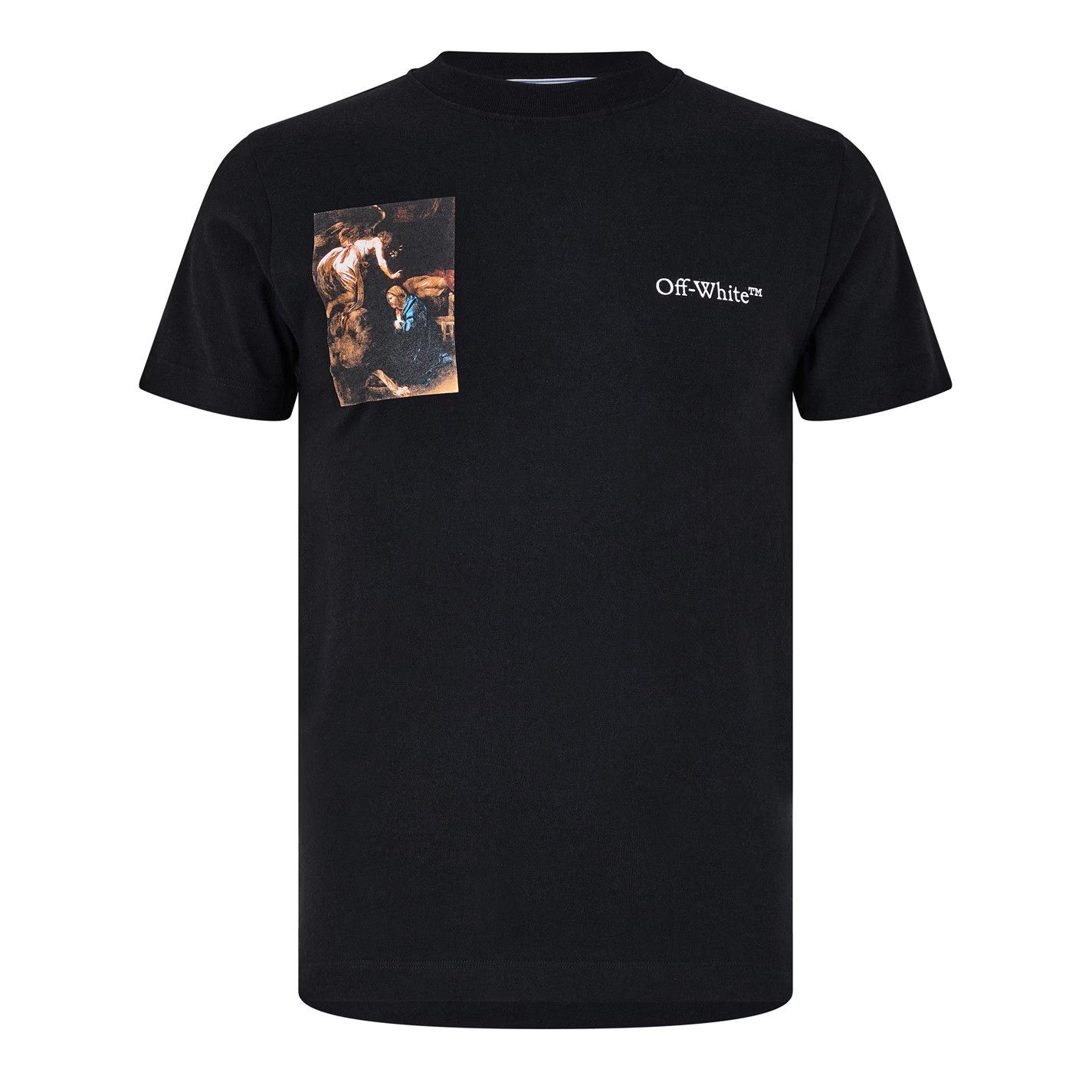 Off-White o1g2r1mq0226 Caavaggio Angel Slim Fit T-Shirt In Black Size US XS / EU 42 / 0 - 1 Thumbnail
