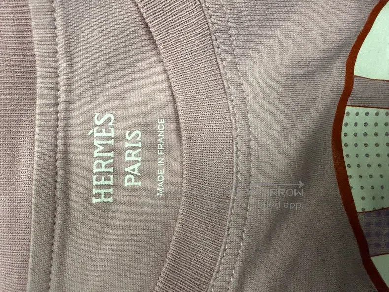 Hermes Hermes Women's short-sleeved T-shirt, purple-pink, 100% pu Size XS / US 0-2 / IT 36-38 - 5 Thumbnail