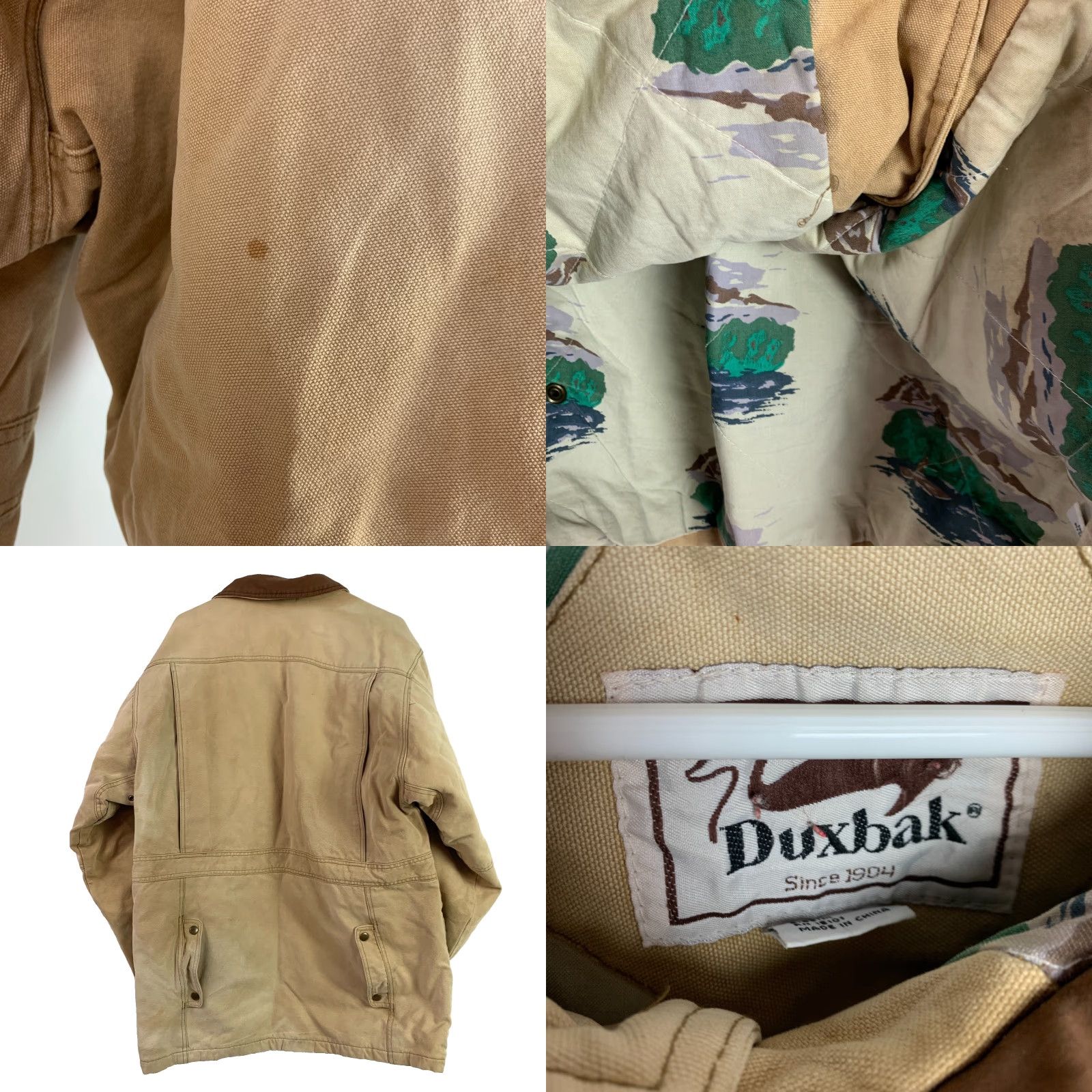 Vintage VINTAGE Duxbak Work Chore Tan Canvas Coat Jacket M Chore Jacket Size US M / EU 48-50 / 2 - 8 Thumbnail