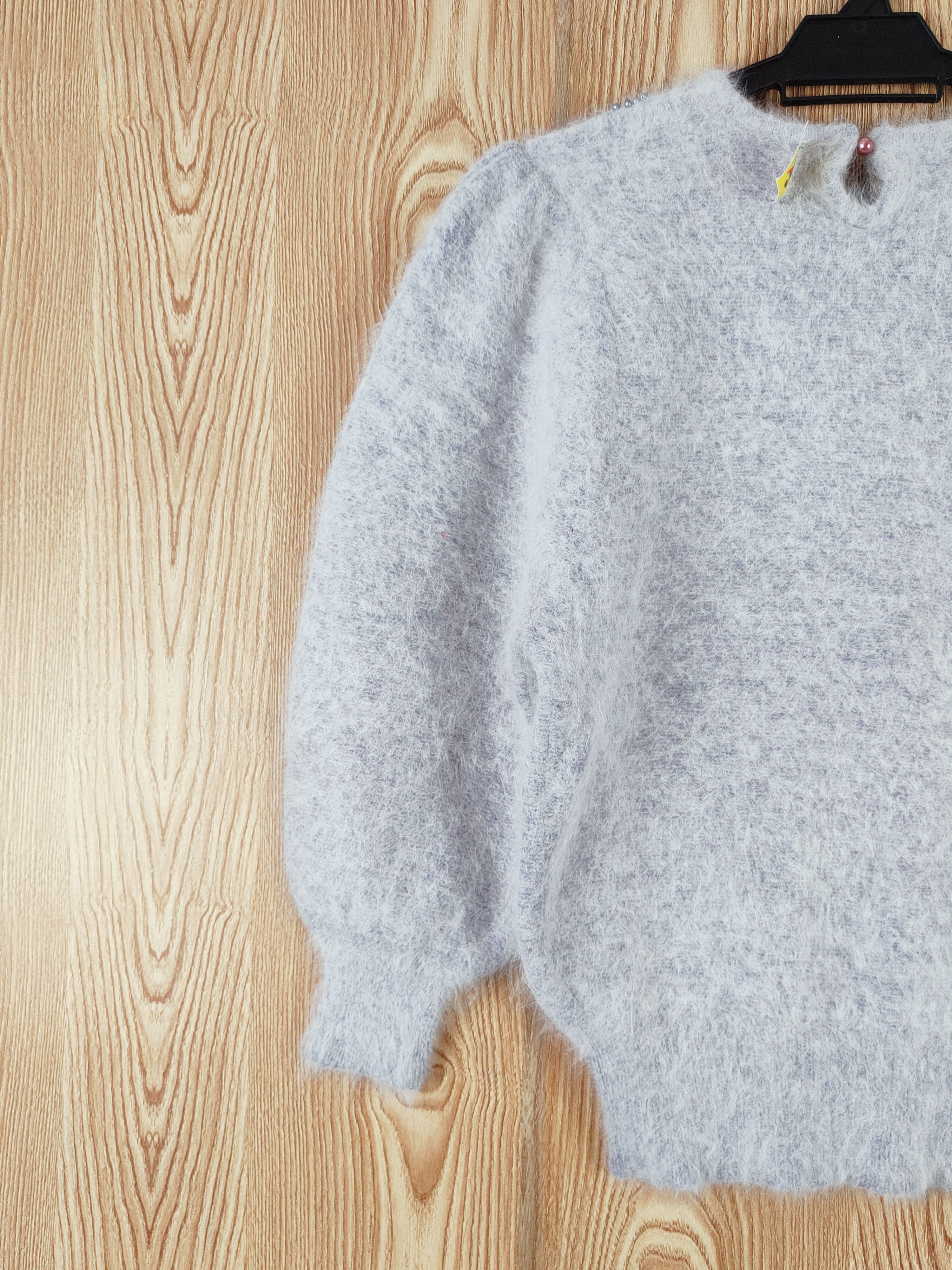 Homespun Knitwear × Japanese Brand × Vintage Japan vintage Gray Shag Shaggy Fur Mohair Knitwear #W757 Size XS / US 0-2 / IT 36-38 - 8 Thumbnail