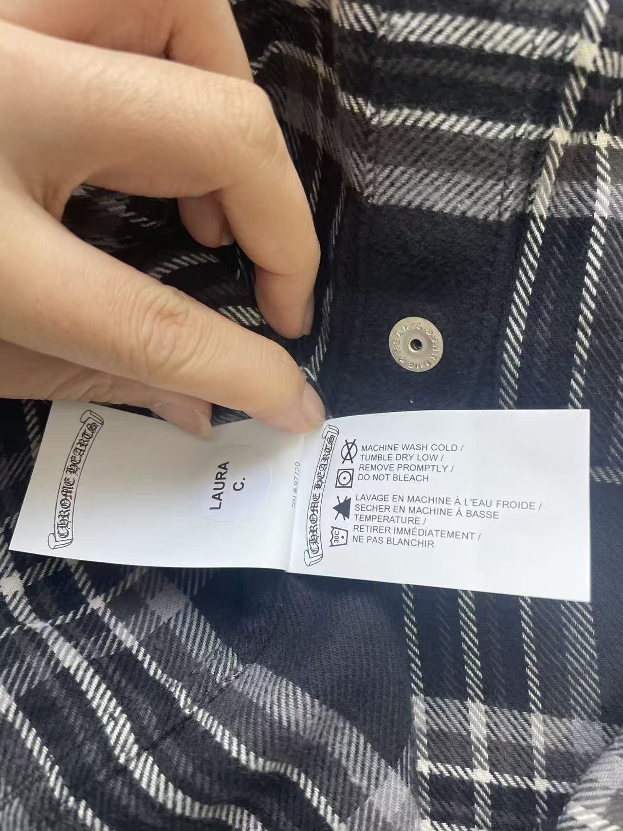 Chrome Hearts Chrome Hearts Black&Gray Work Dog Flannel Plaid Shirt Size US M / EU 48-50 / 2 - 6 Thumbnail