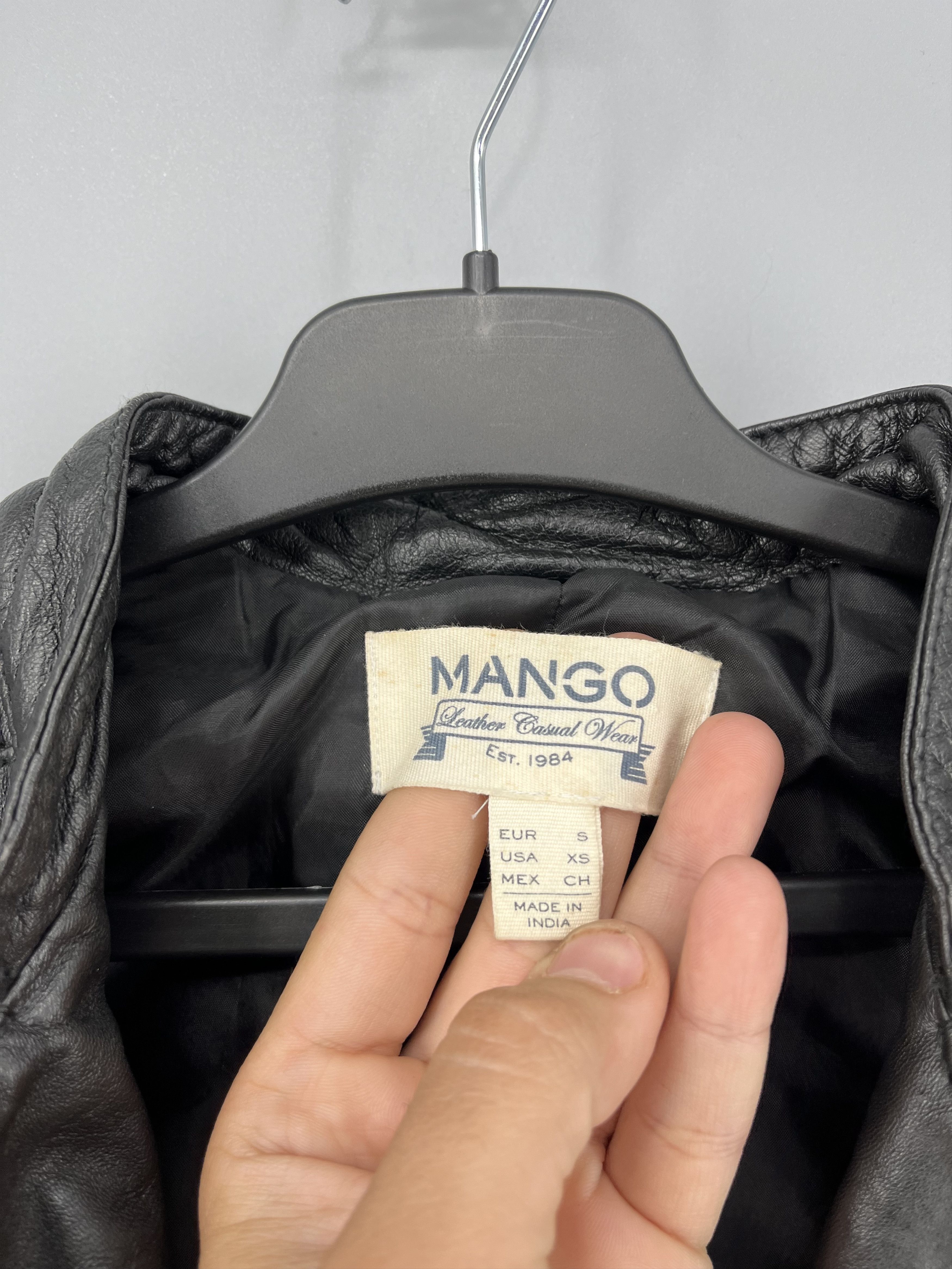 Leather Mango Black Leather Biker Jacket Racing Moto HONDA BMW Size S / US 4 / IT 40 - 9 Thumbnail
