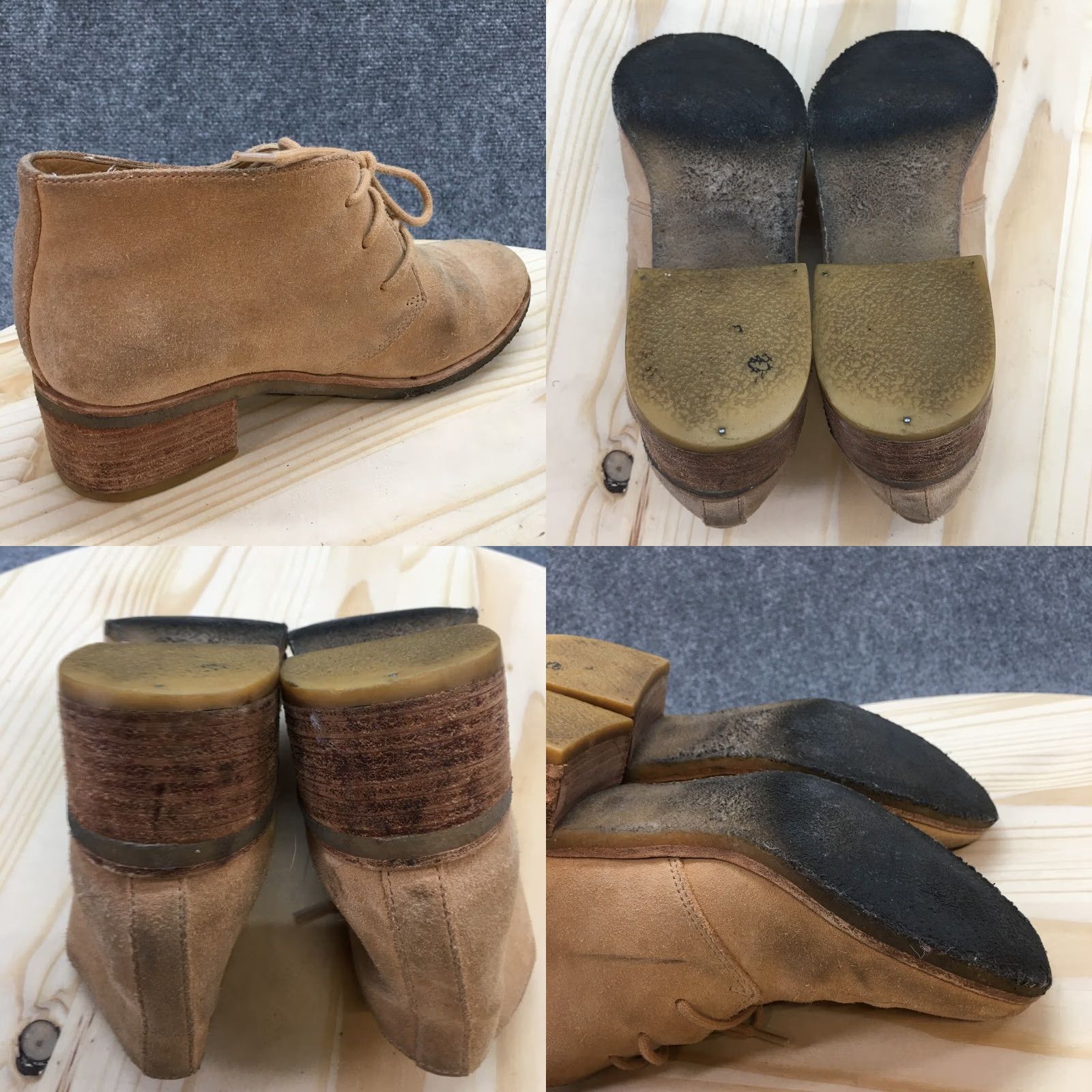Clarks Clarks Originals Boots Womens 7.5 M Phenia Carnaby Chukka Brown Suede Heels Size US 8 / IT 38 - 9 Thumbnail