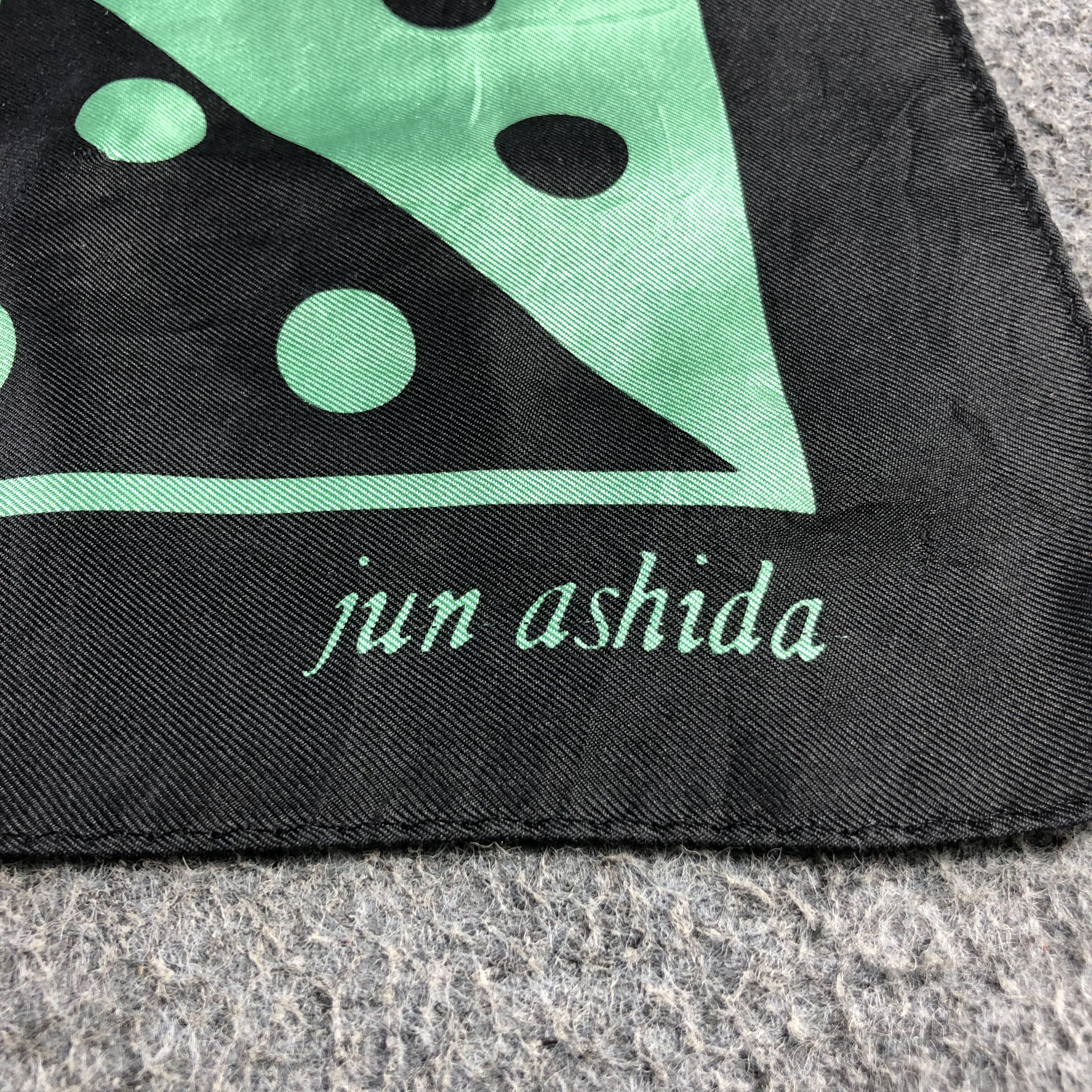 Vintage Jun Ashida Polka Dots Silk Scarf M1341 Size ONE SIZE - 4 Thumbnail