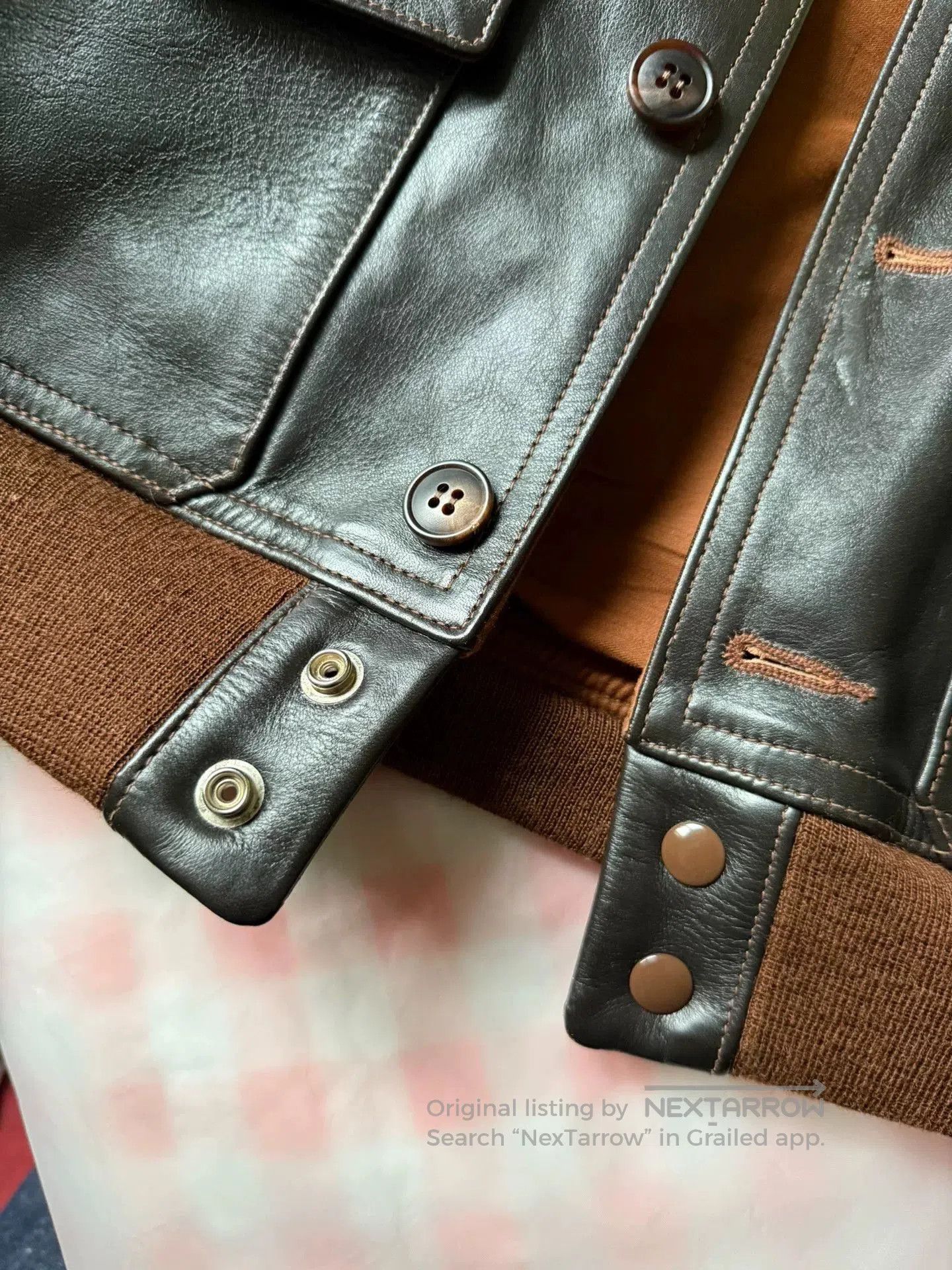 The Real McCoy's realmcCoy A-1 leather jacket in brown. Size US M / EU 48-50 / 2 - 2 Thumbnail