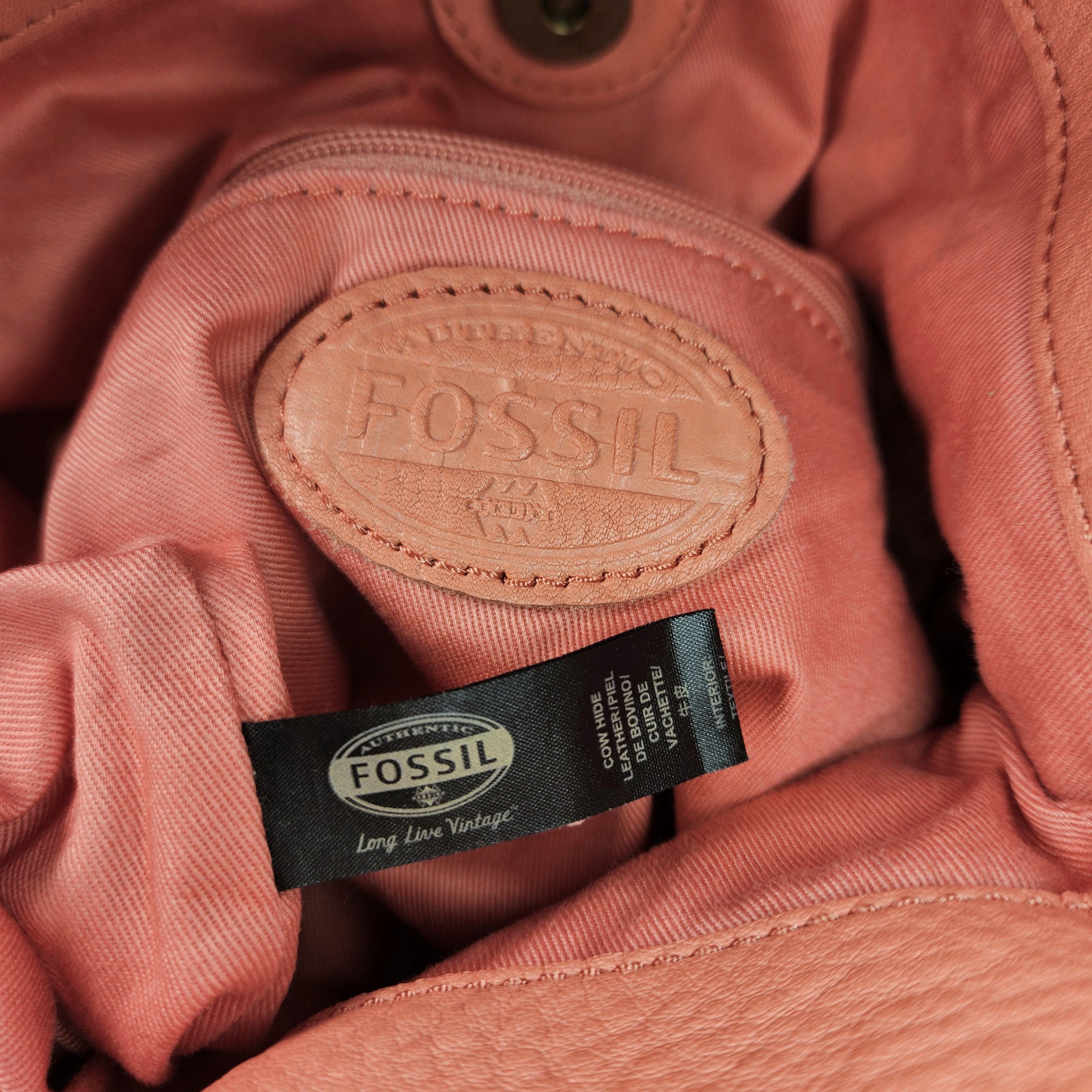 Fossil Fossil 13x11x1.5" Erin Crossbody Fold Over Handbag Coral Size ONE SIZE - 12 Thumbnail