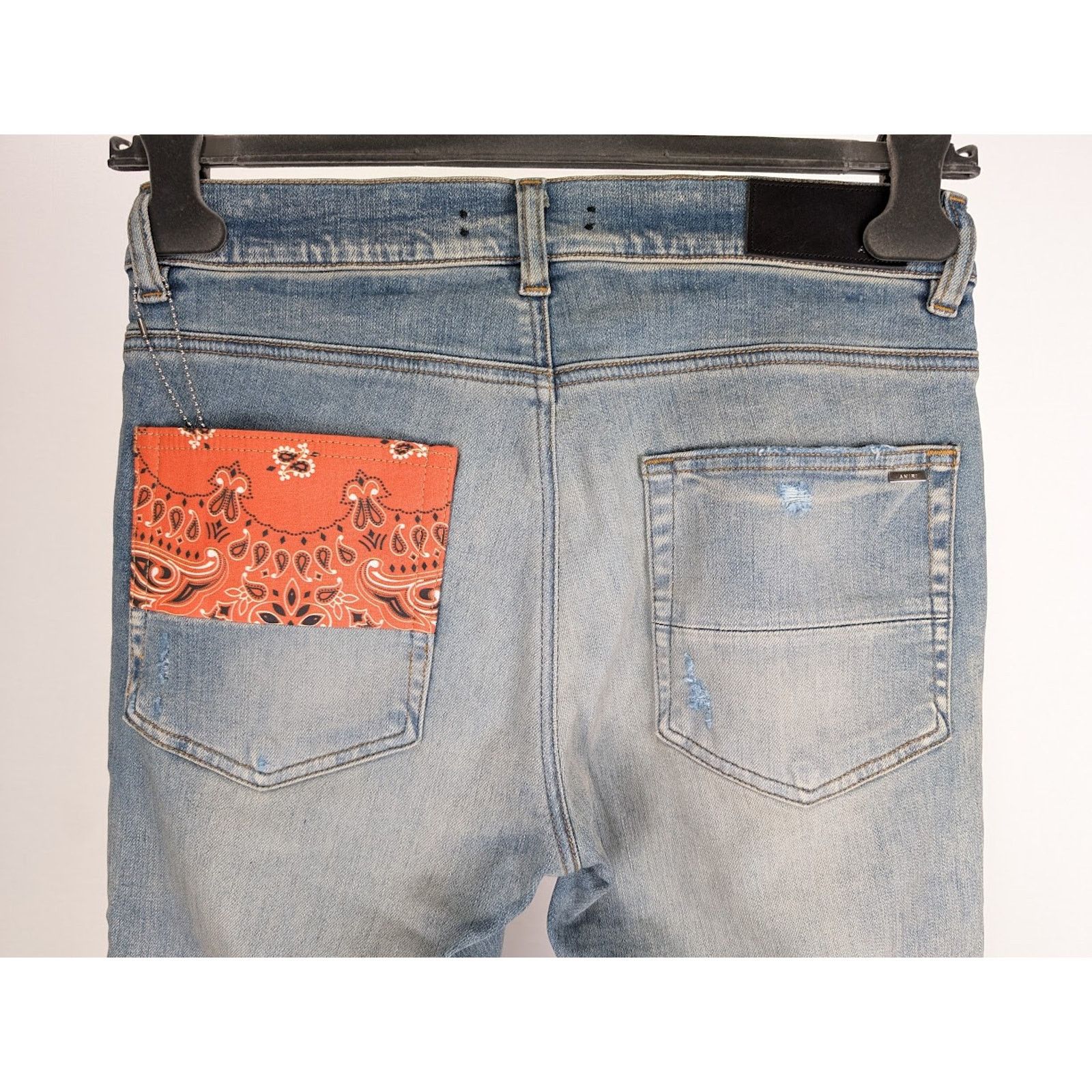 Amiri o1rshd1 Vintage Bandana Artpatch Jeans in Clay Indigo Size US 36 / EU 52 - 18 Thumbnail