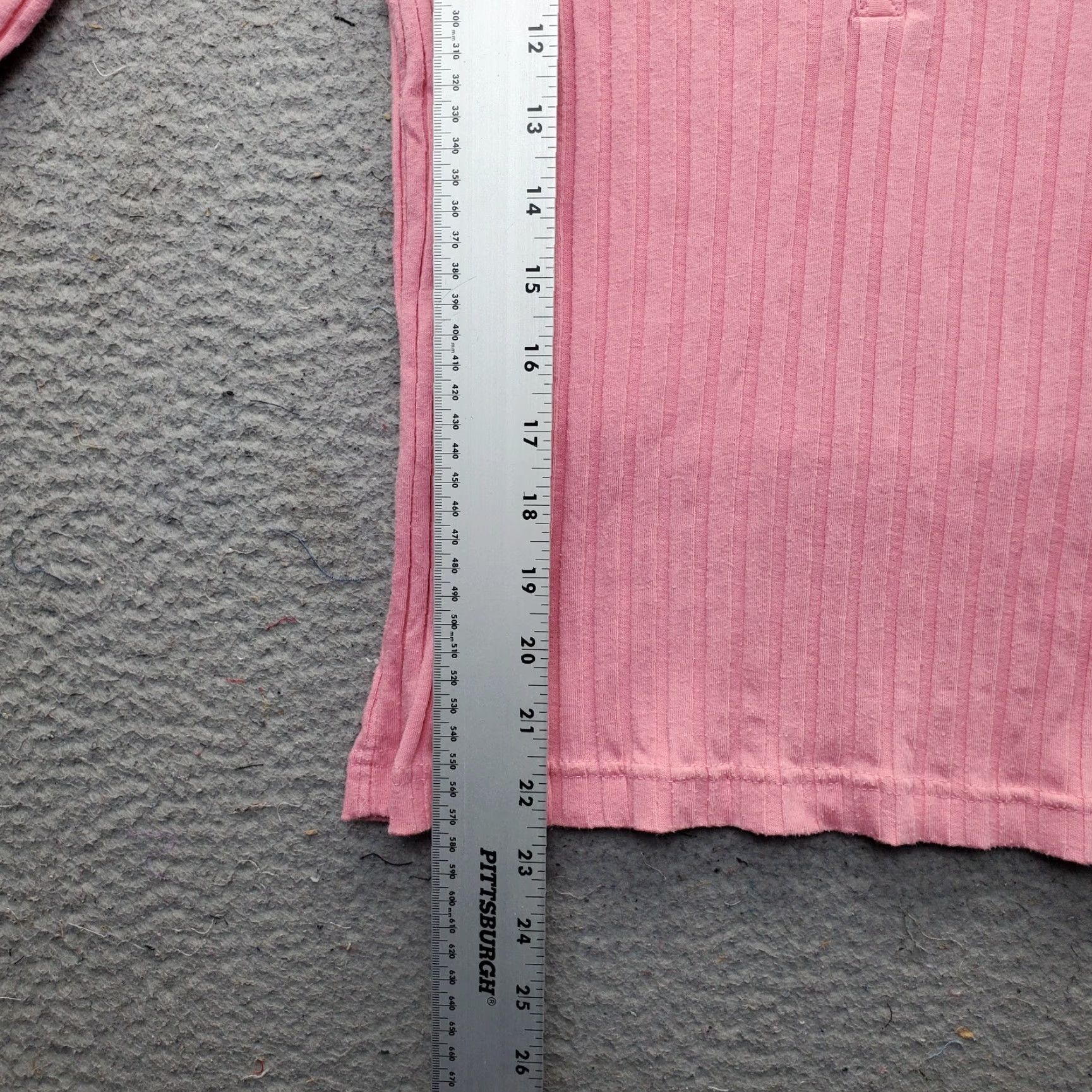 Vintage Carolyn Taylor Ribbed Top Womens S Pink 3/4 Sleeve V-Neck Front Button T-Shirt Shirt Slim Casual Womens Size S Pink Size S / US 4 / IT 40 - 3 Thumbnail