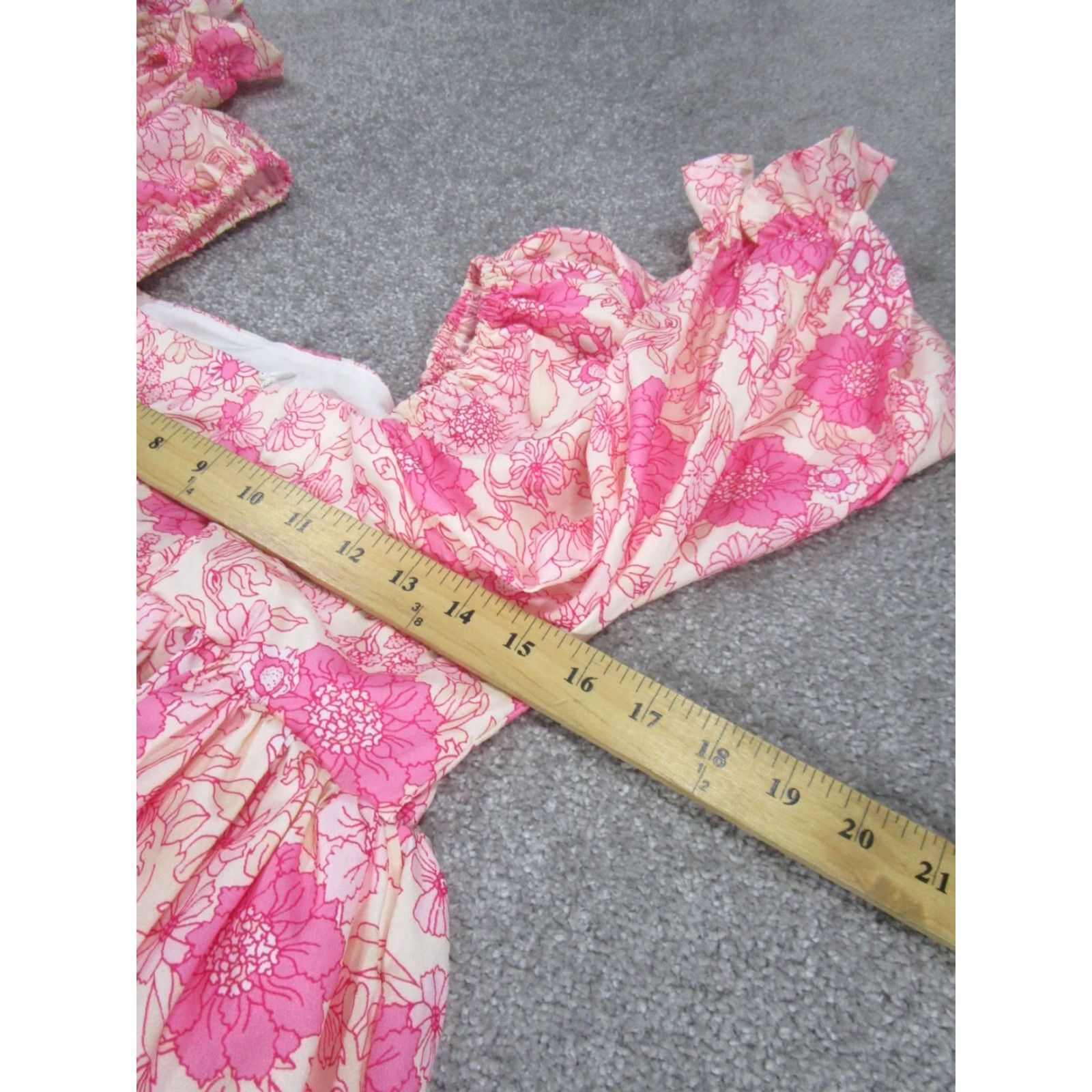 Vintage LOOK SKY Look Sky Mini Dress Womens S Pink Floral Square Neck Puff Sleeve NEW Size S / US 4 / IT 40 - 6 Thumbnail