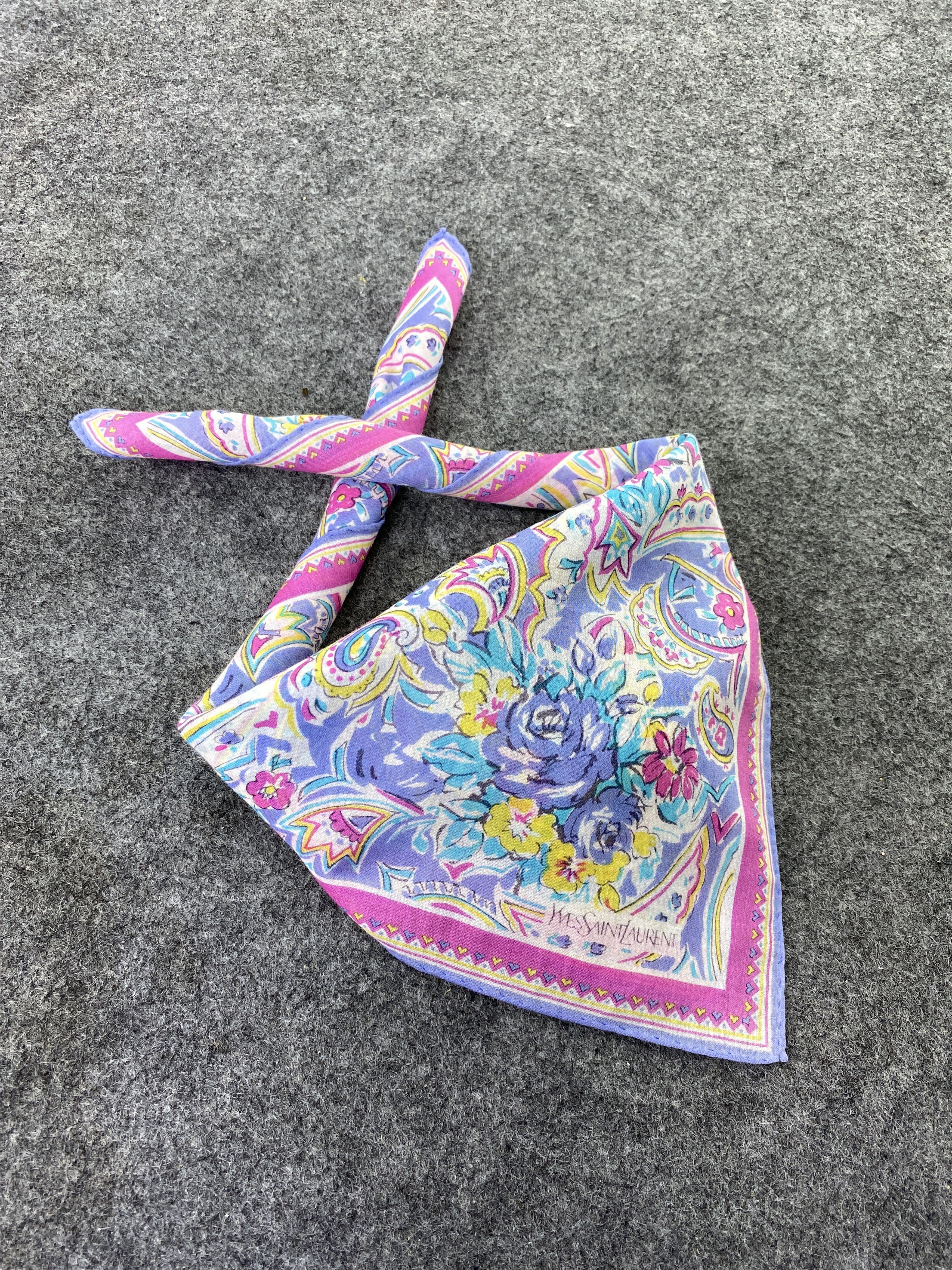 Yves Saint Laurent YSL Handkerchief Neckerchief Bandana-B269 Size ONE SIZE - 1 Thumbnail