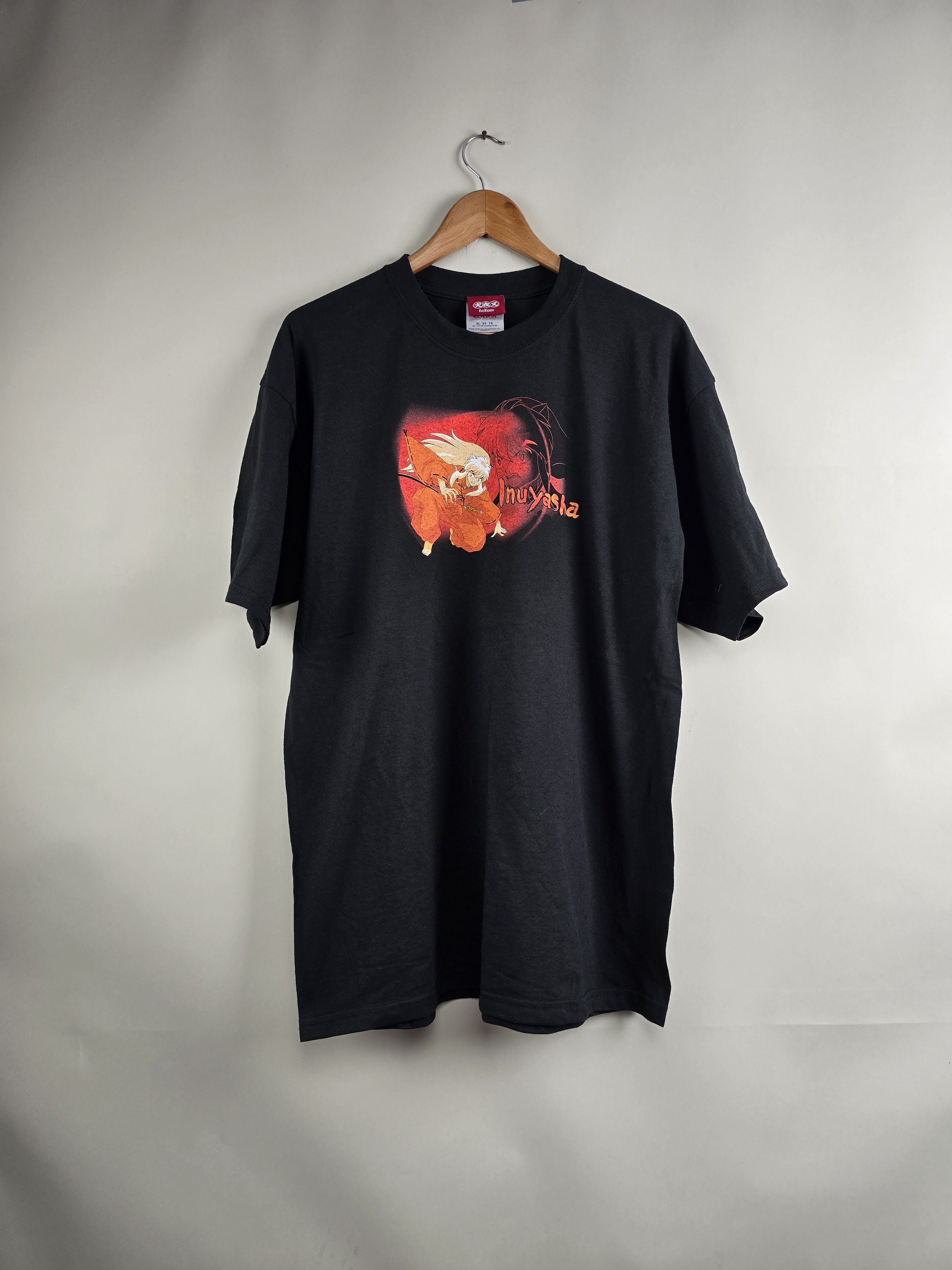 image of Anima x Movie 2003 Inuyasha Anime Tee XL 23.5" 30.5" in Black, Men's