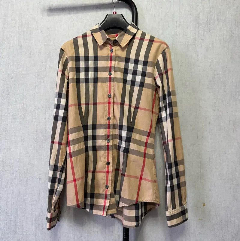 Burberry Burberry Khaki Cotton Long Sleeve Shirt Size XS / US 0-2 / IT 36-38 - 1 Thumbnail