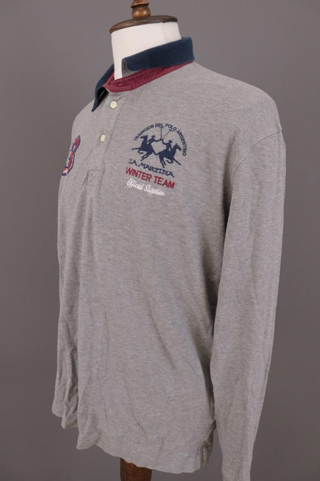 La Martina La Martina Buenos Aires Gray Winted Team Polo Shirt Size XXL Size US XXL / EU 58 / 5 - 9 Thumbnail