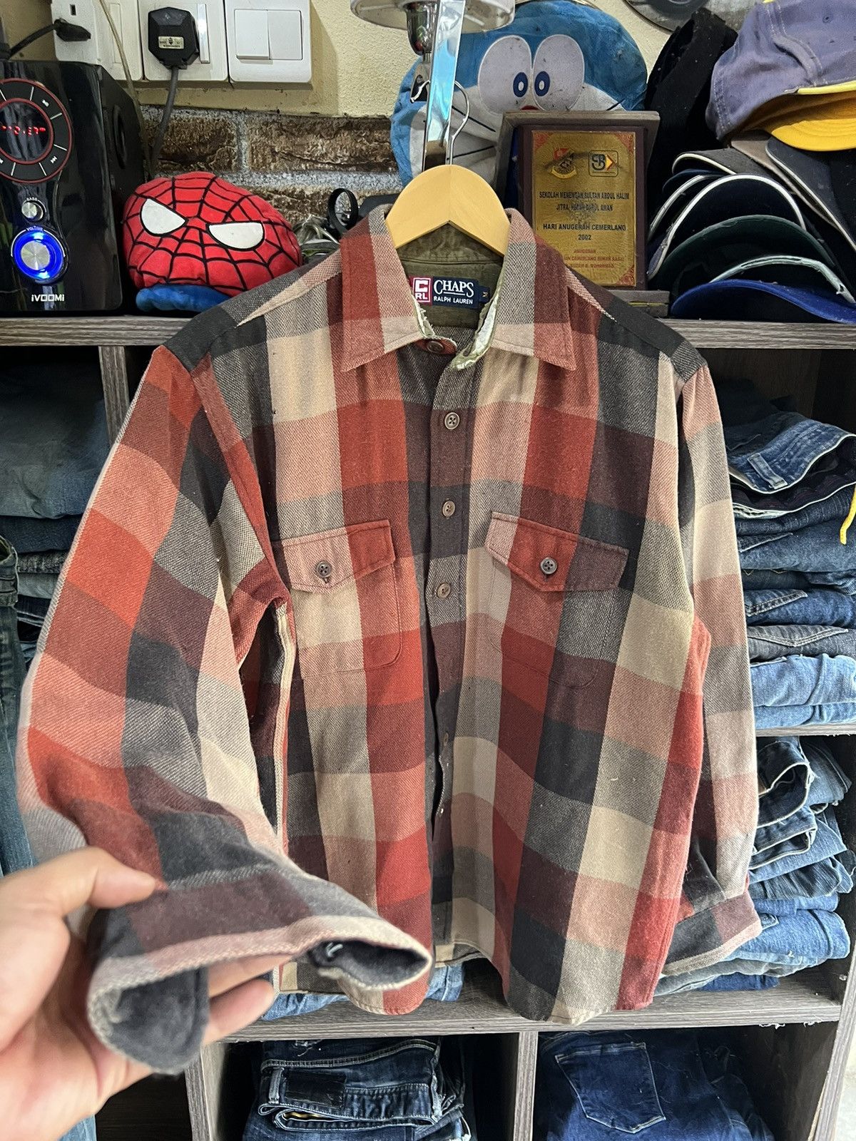 Chaps Ralph Lauren 🔥Vintage Distressed Chaps Ralph Lauren Flannel Size US M / EU 48-50 / 2 - 10 Thumbnail
