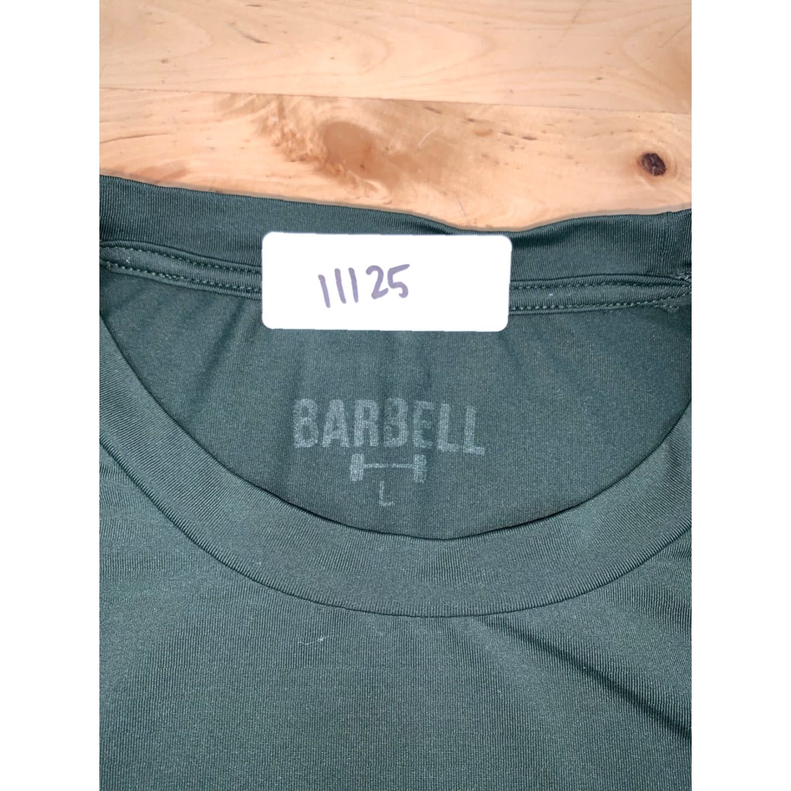 Vintage Barbell Shirt Mens L Green Activewear Stretch Performance Long Sleeve 11125 Size US L / EU 52-54 / 3 - 2 Thumbnail