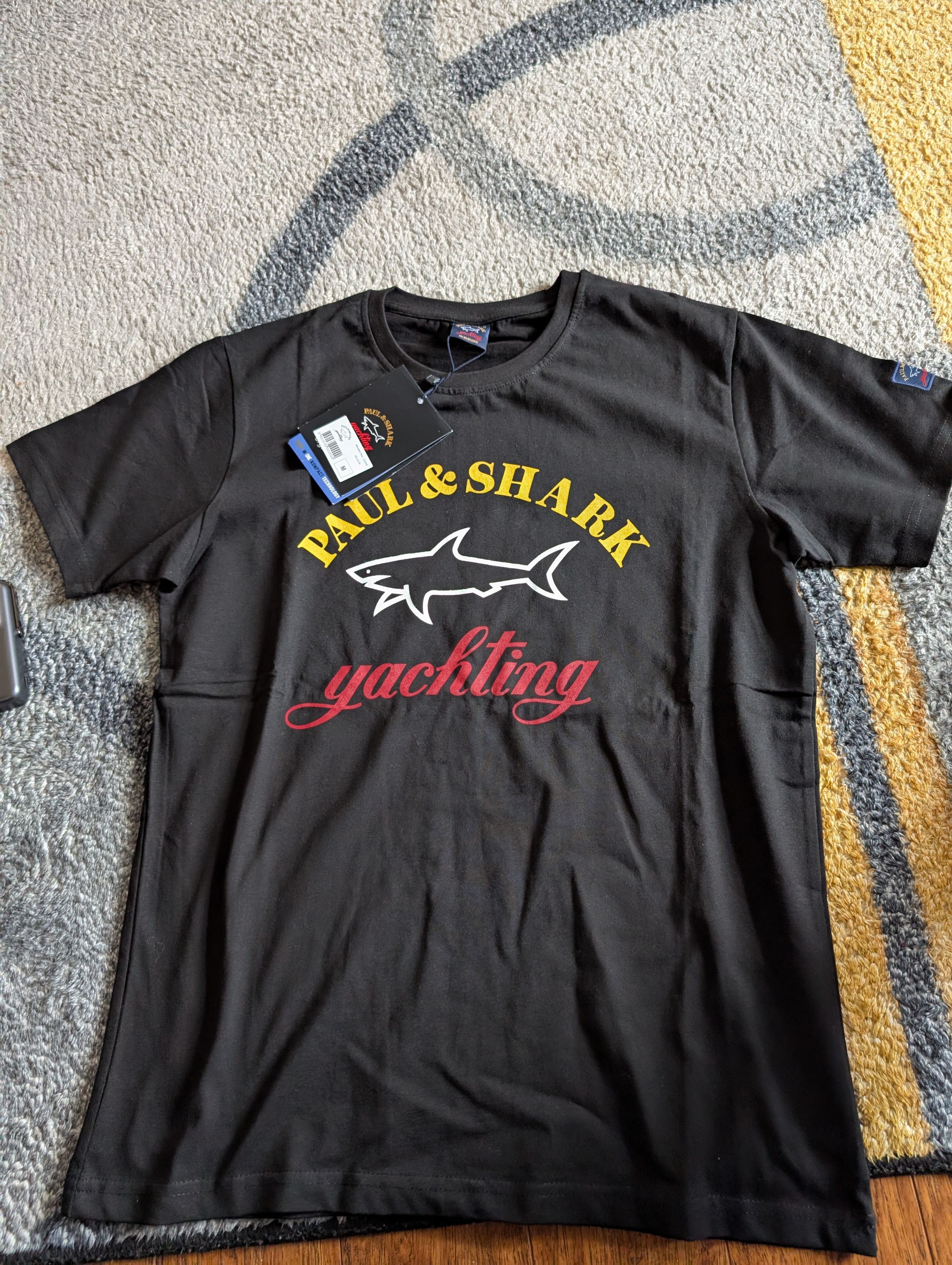 Paul & Shark Paul & Shark Yachting Logo Tee – Black – Size M – BNWT Size US M / EU 48-50 / 2 - 1 Thumbnail