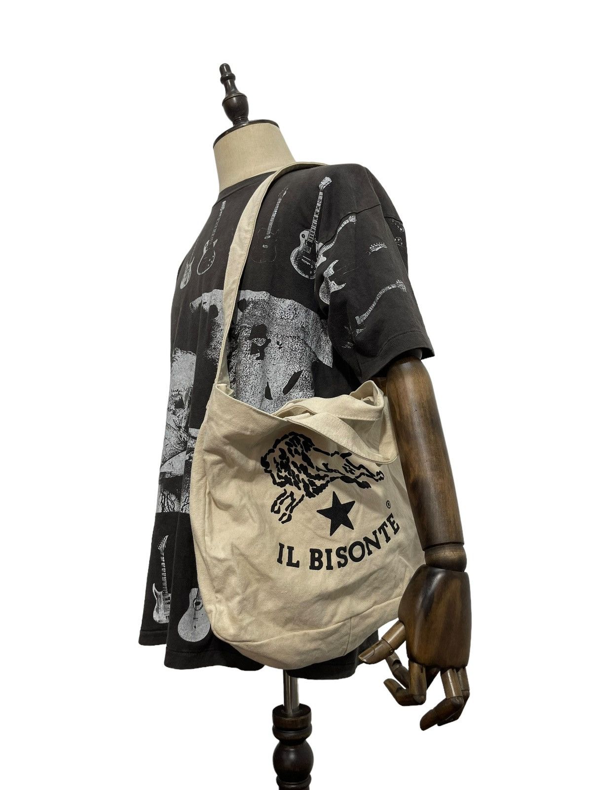 Shoulder Tote Bag IL Bisonte Cotton Canvas 1🟩