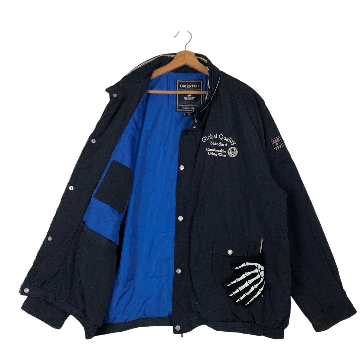 Japanese Brand 🔥VINTAGE BOMBER JACKET RACING BIG LOGO DUNLOP MOTORSPORT Size US L / EU 52-54 / 3 - 8 Thumbnail