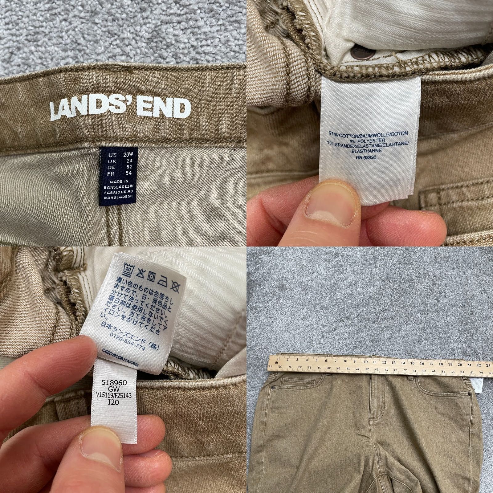 Lands' End Lands' End Jeans Womens 20W Straight Denim 42x30 NWT Brown City Preppy Casual - Mens/Womens? Size 42" / US 20 - 8 Thumbnail