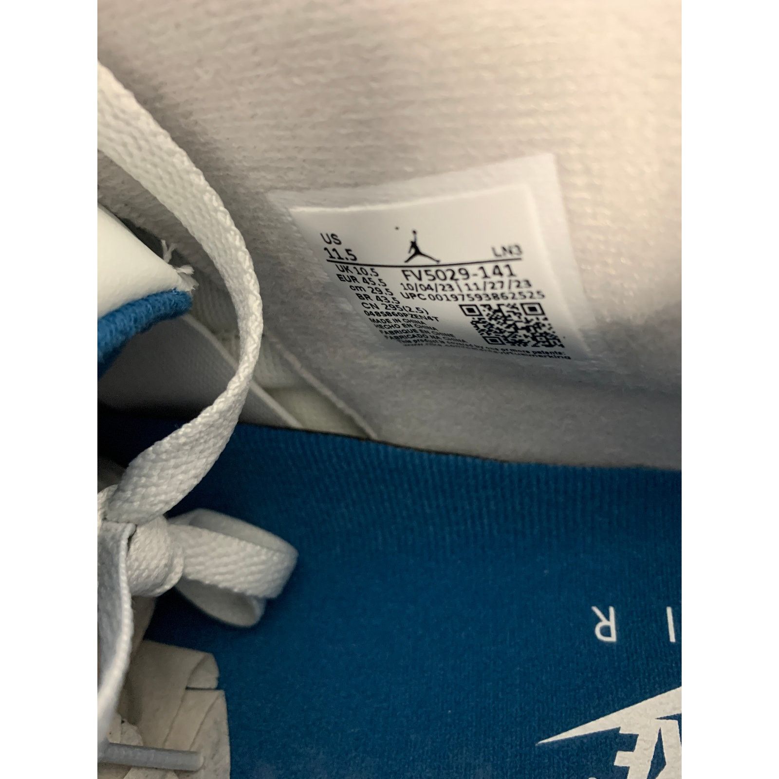 Nike Nike Air Jordan 4 Retro Military Blue 2024 Size 11.5 NEW Size US 11.5 / EU 44-45 - 7 Thumbnail