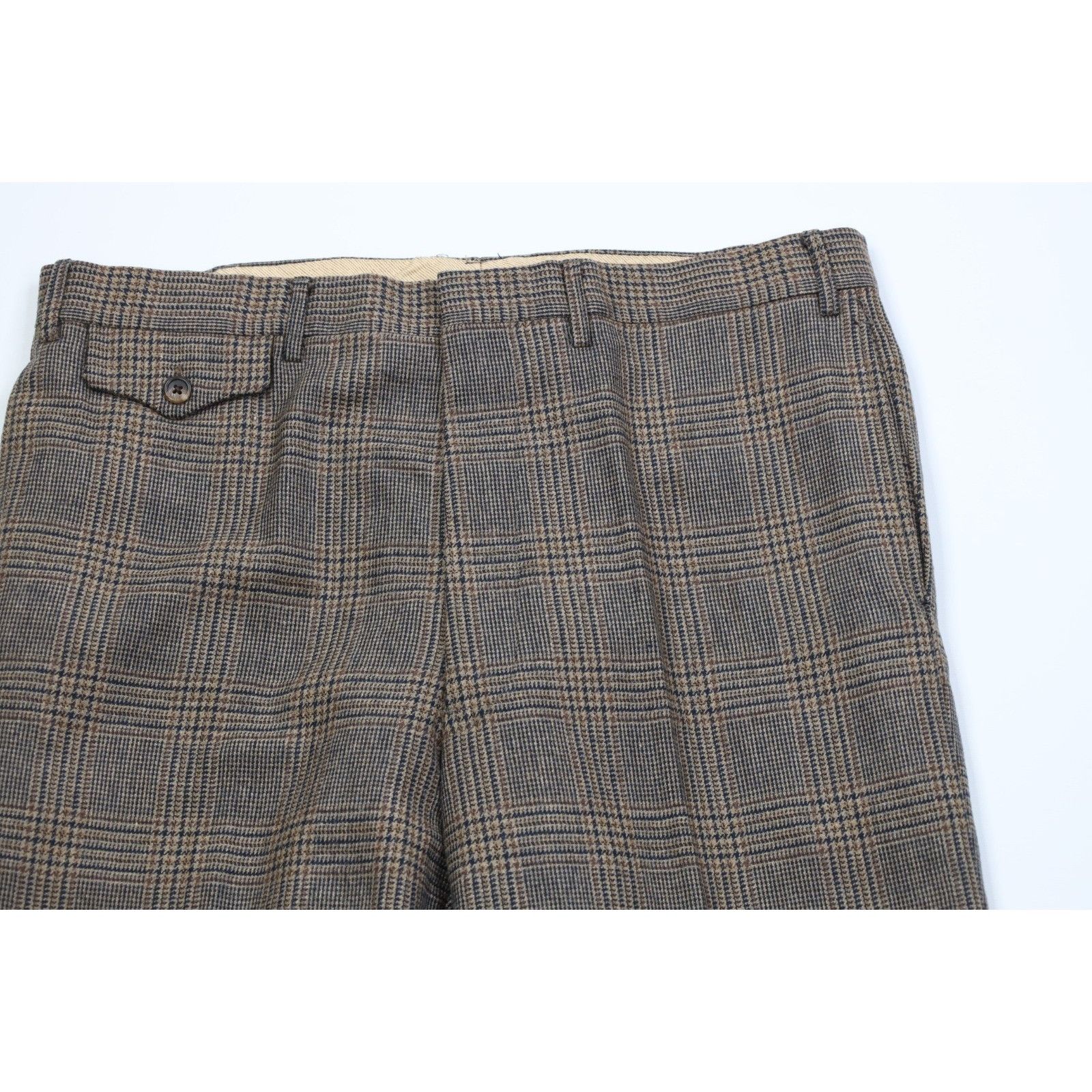 Vintage Vintage 70s Heavy Wool Houndstooth 3 Piece Suit Wedding Size 42L - 10 Thumbnail