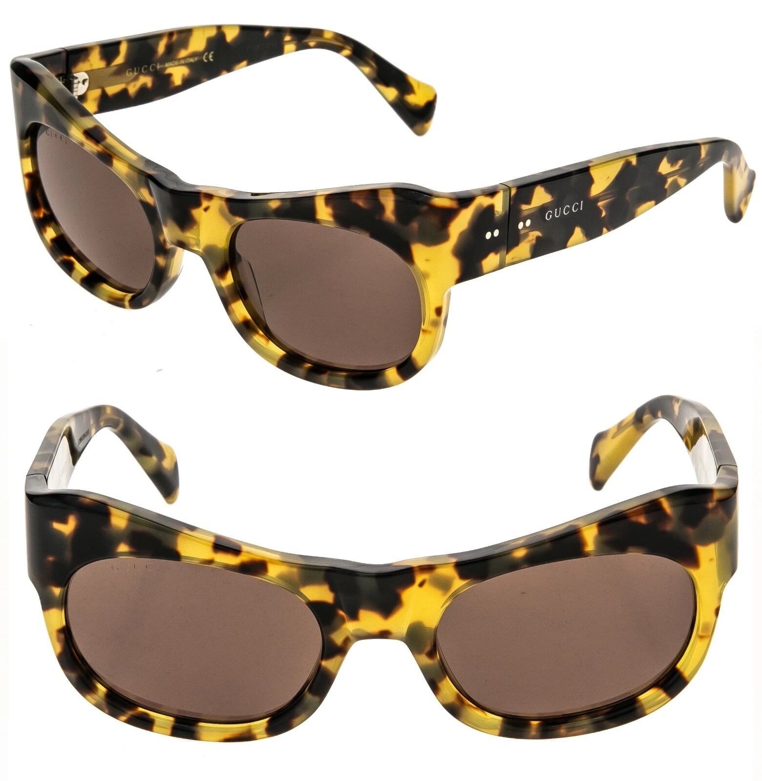 Gucci GUCCI Gg0870s 0870 Havana Brown Designer Runway Unisex 003 Size ONE SIZE - 1 Thumbnail