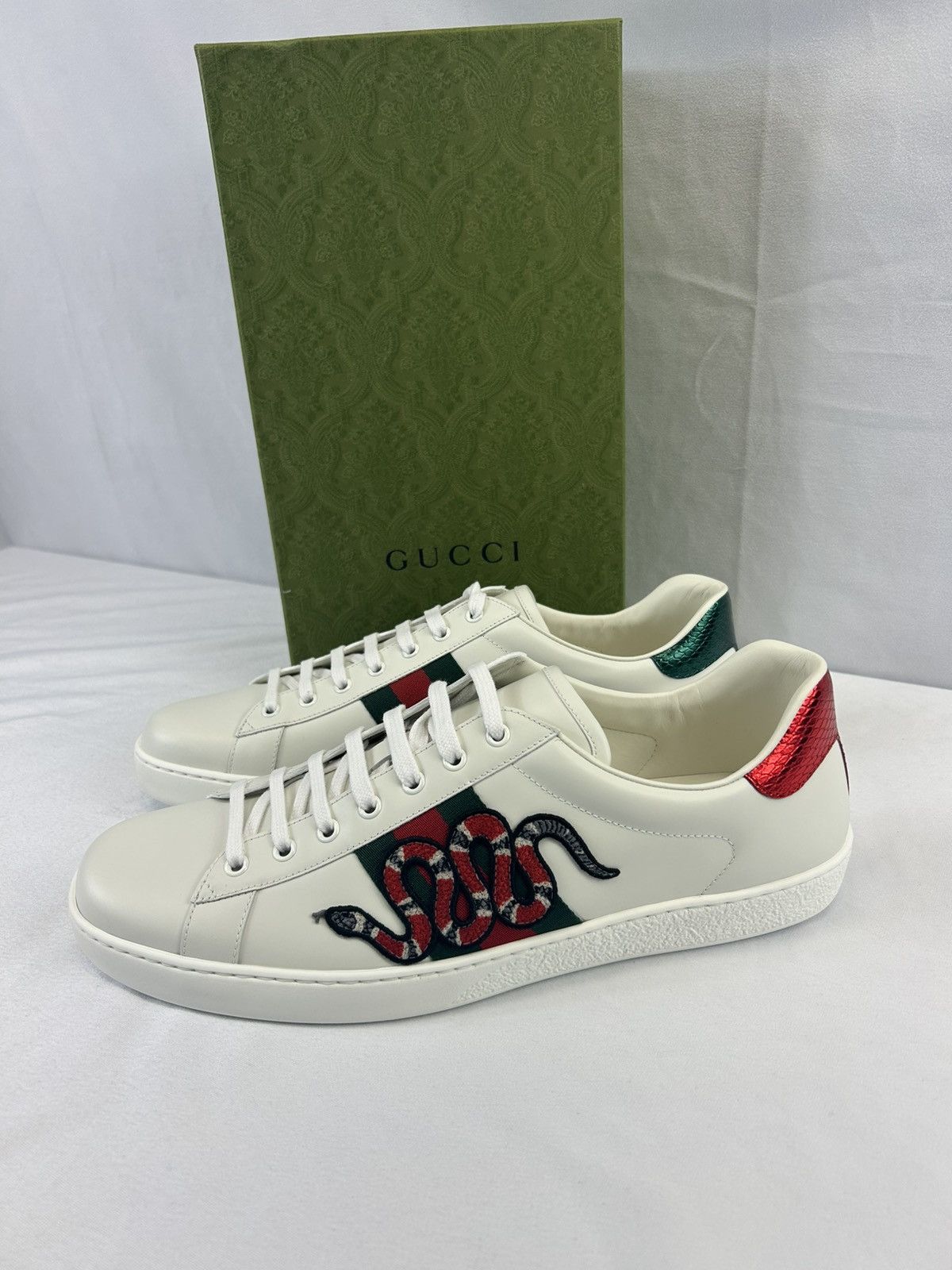 Gucci Ace Embroidered Snake