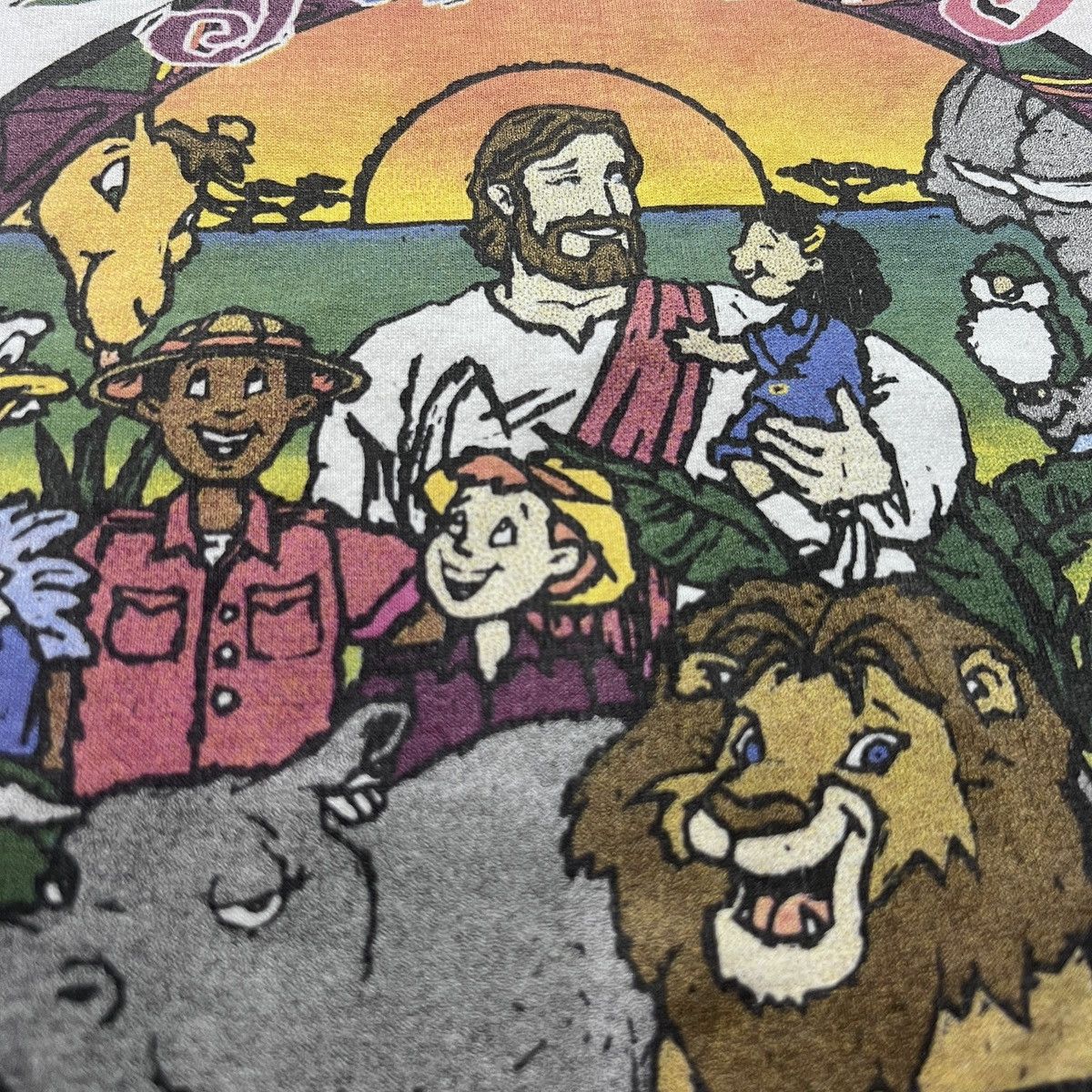 Vintage Vintage 90s Kingdom of the Son Jesus God Holy Bible Tee Size US L / EU 52-54 / 3 - 3 Thumbnail