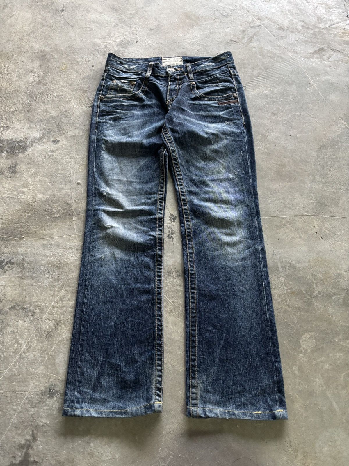 If Six Was Nine y2k lolita distressed style sick stone wash japanese jeans Size US 31 - 1 Thumbnail