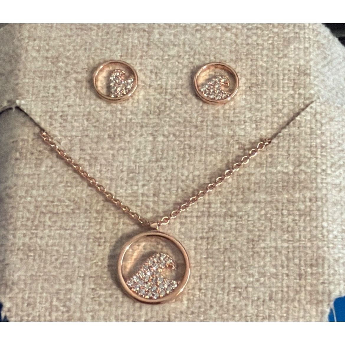Other Pura Vida Rose Gold Wave Necklace & Stud Earrings Jewelry Se Size ONE SIZE - 1 Thumbnail