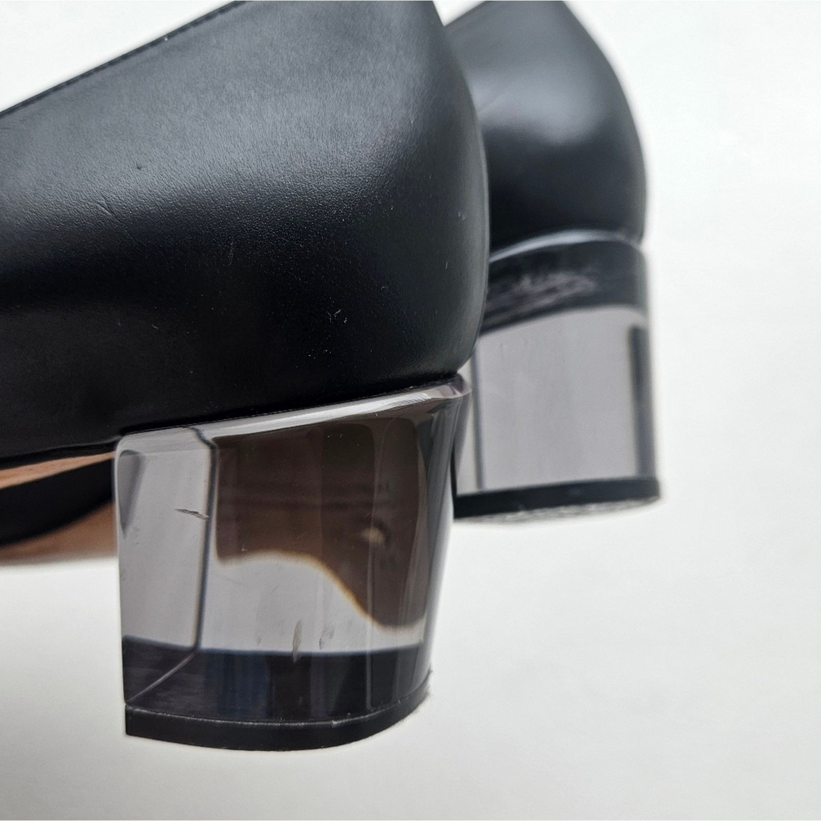 Stuart Weitzman Stuart Weitzman 7.5 women's black lucite block heel Size US 7.5 / IT 37.5 - 6 Thumbnail