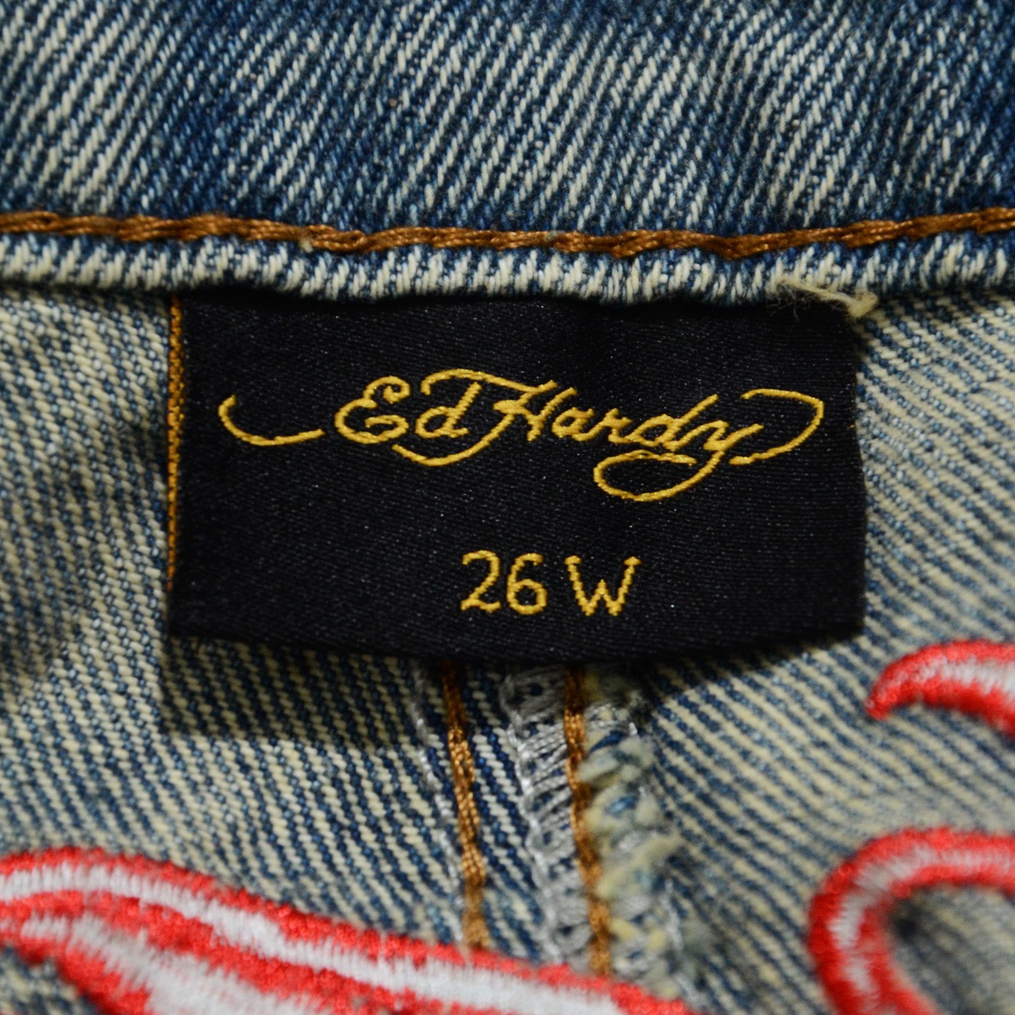Ed Hardy [Tiny Flaw & Wrong Size Tag] Ed Hardy Jeans Wide Leg Size US 31 - 6 Thumbnail
