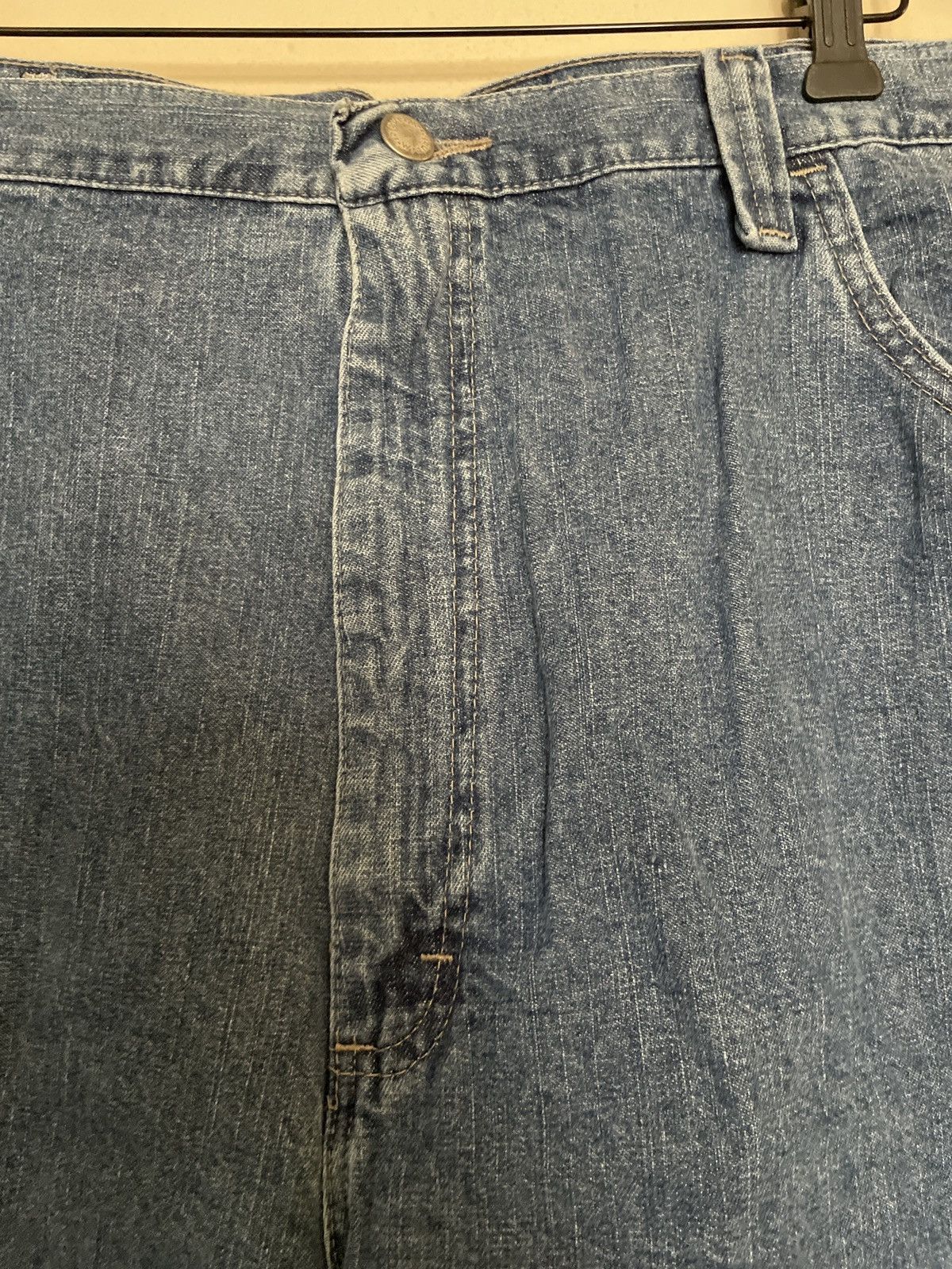 Vintage × Wrangler Wrangler Denim Jean Shorts Jorts 42 vintage BLUE Carpenter 🔥 Size US 42 / EU 58 - 4 Thumbnail