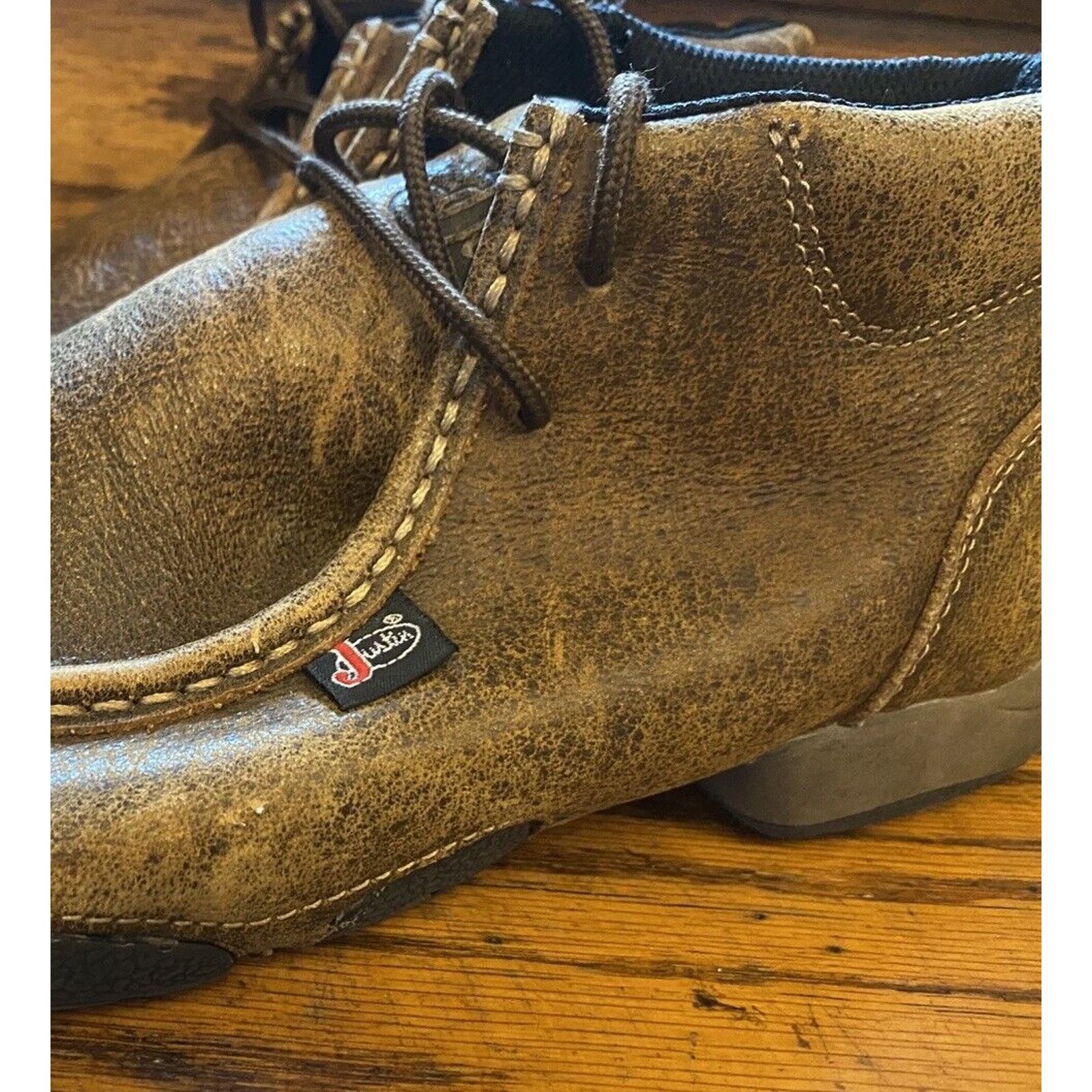 Justin Boots Justin Cappie Driver Moc Chukka Boots Mens 9M Leather 941 Size US 9 / EU 42 - 3 Thumbnail