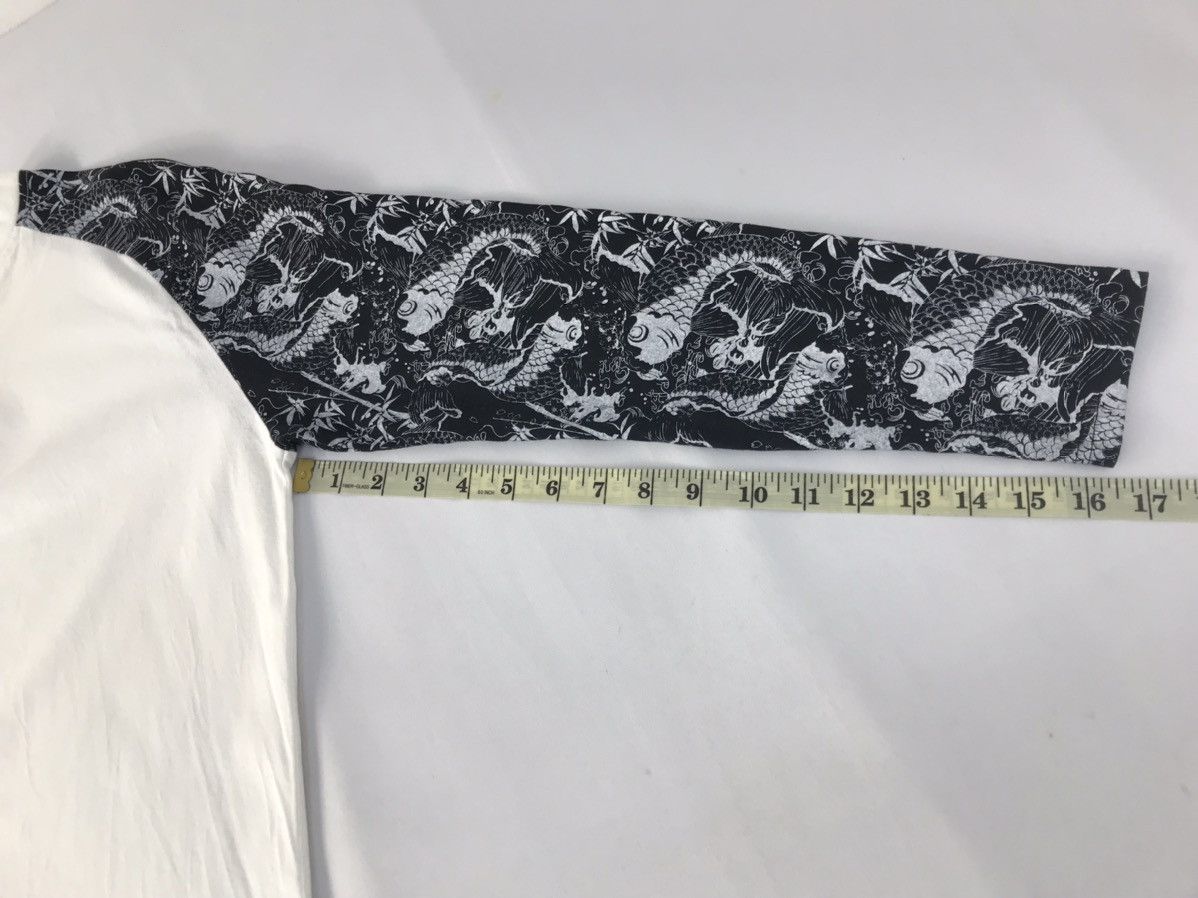 Japanese Brand × Vintage Japanese Brand LongSleeve Fish In Part Arm T.Shirt Size US S / EU 44-46 / 1 - 13 Thumbnail